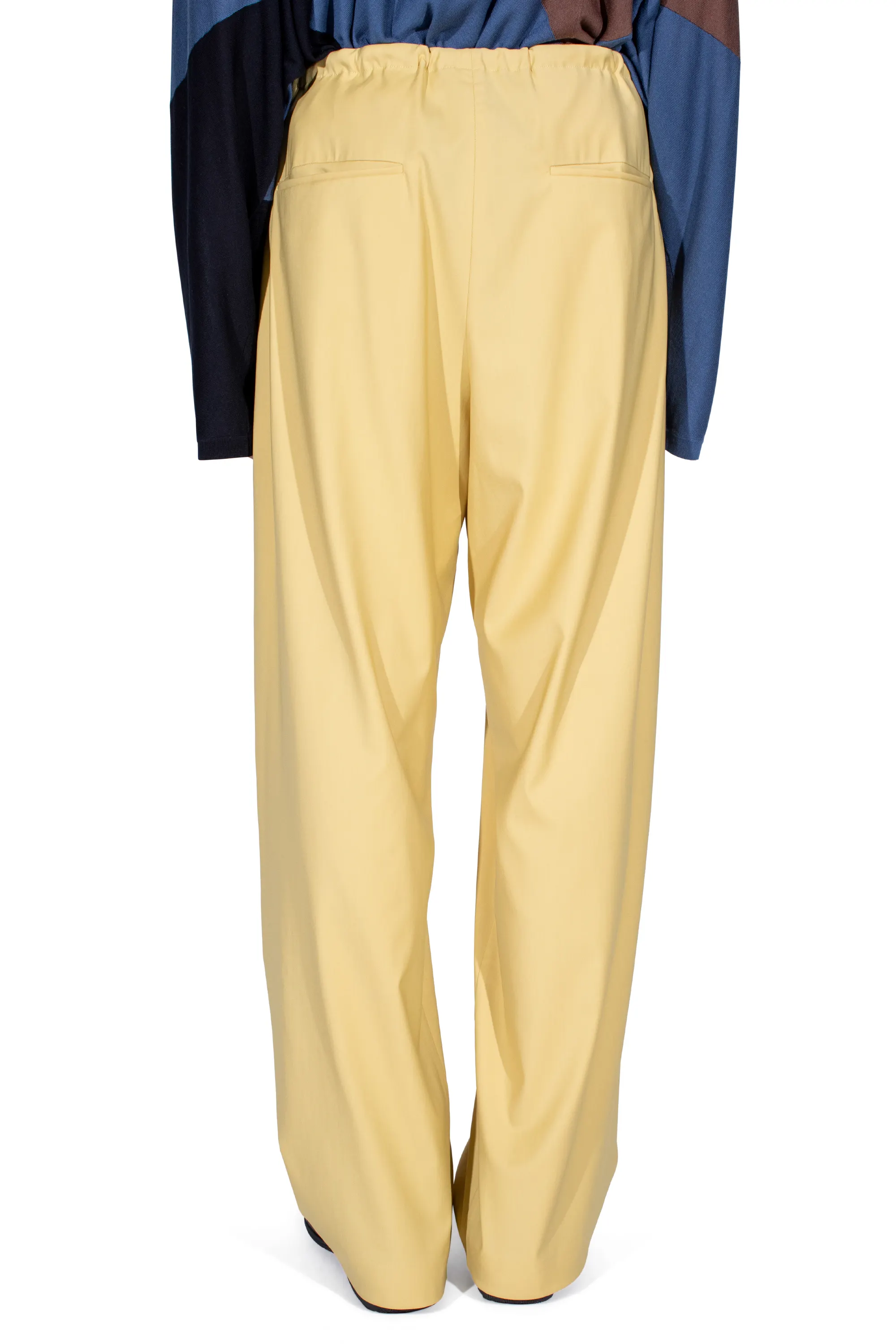 KIKO KOSTADINOV LAAN GATHERED TROUSERS - MIMOSA