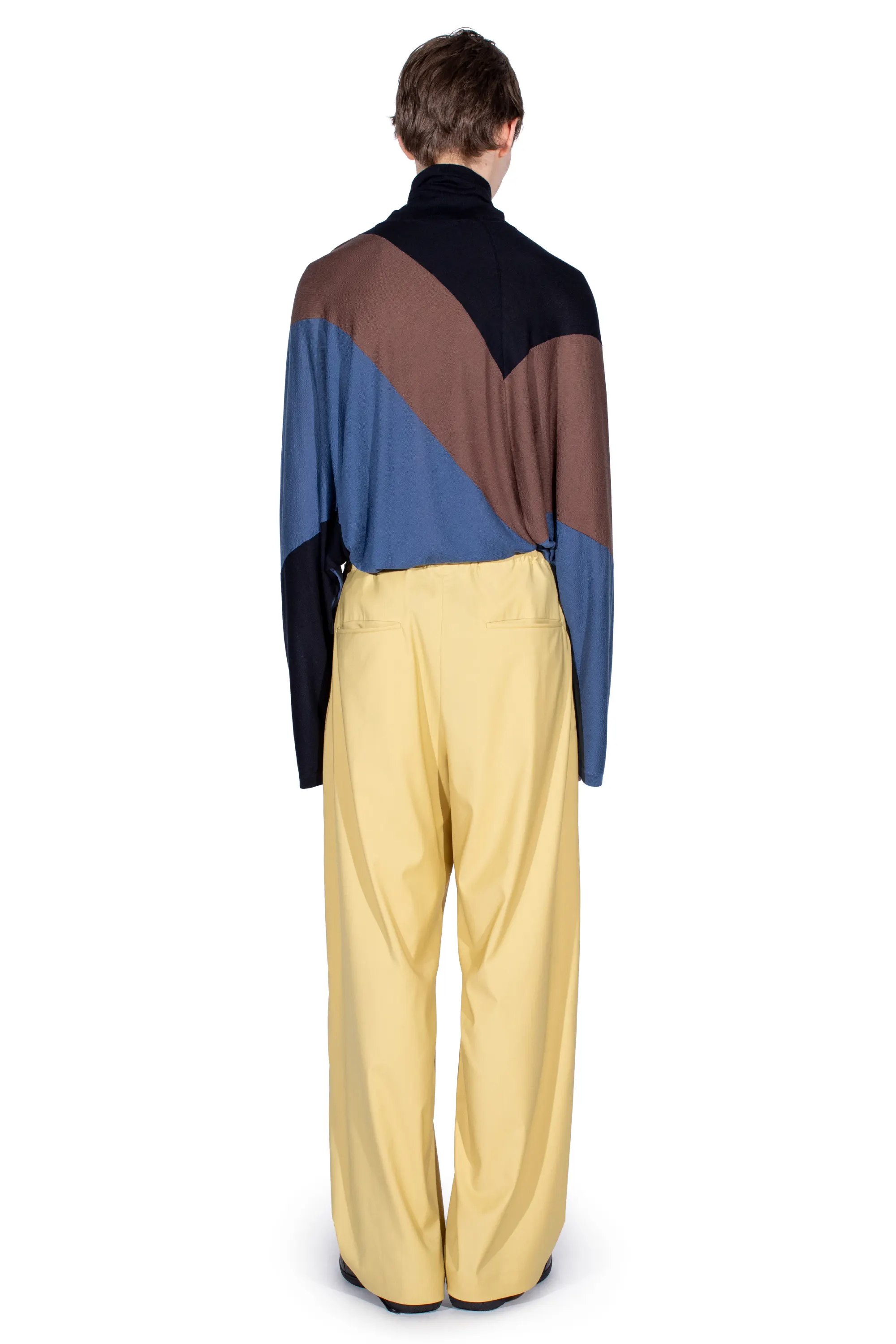 KIKO KOSTADINOV LAAN GATHERED TROUSERS - MIMOSA