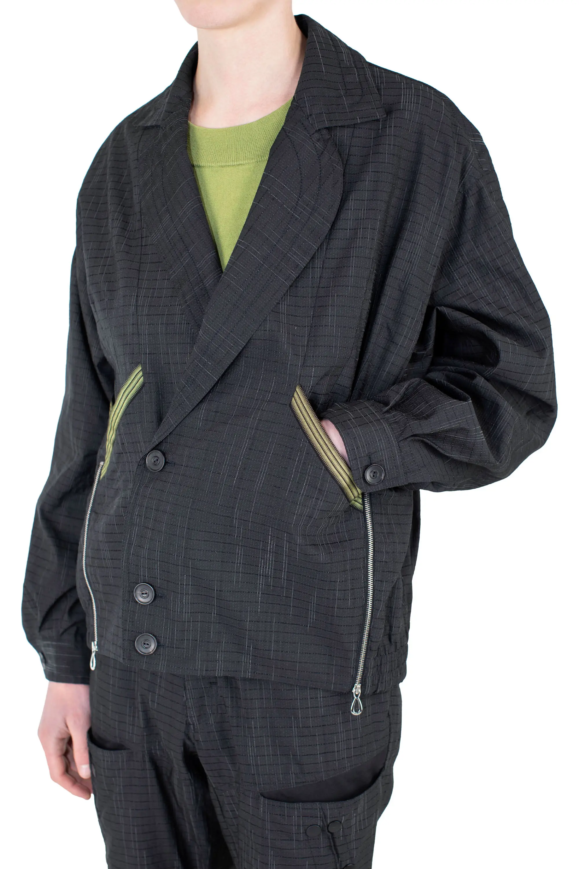 KIKO KOSTADINOV LIPELLA BOMBER JACKET - BLACK OBSIDIAN