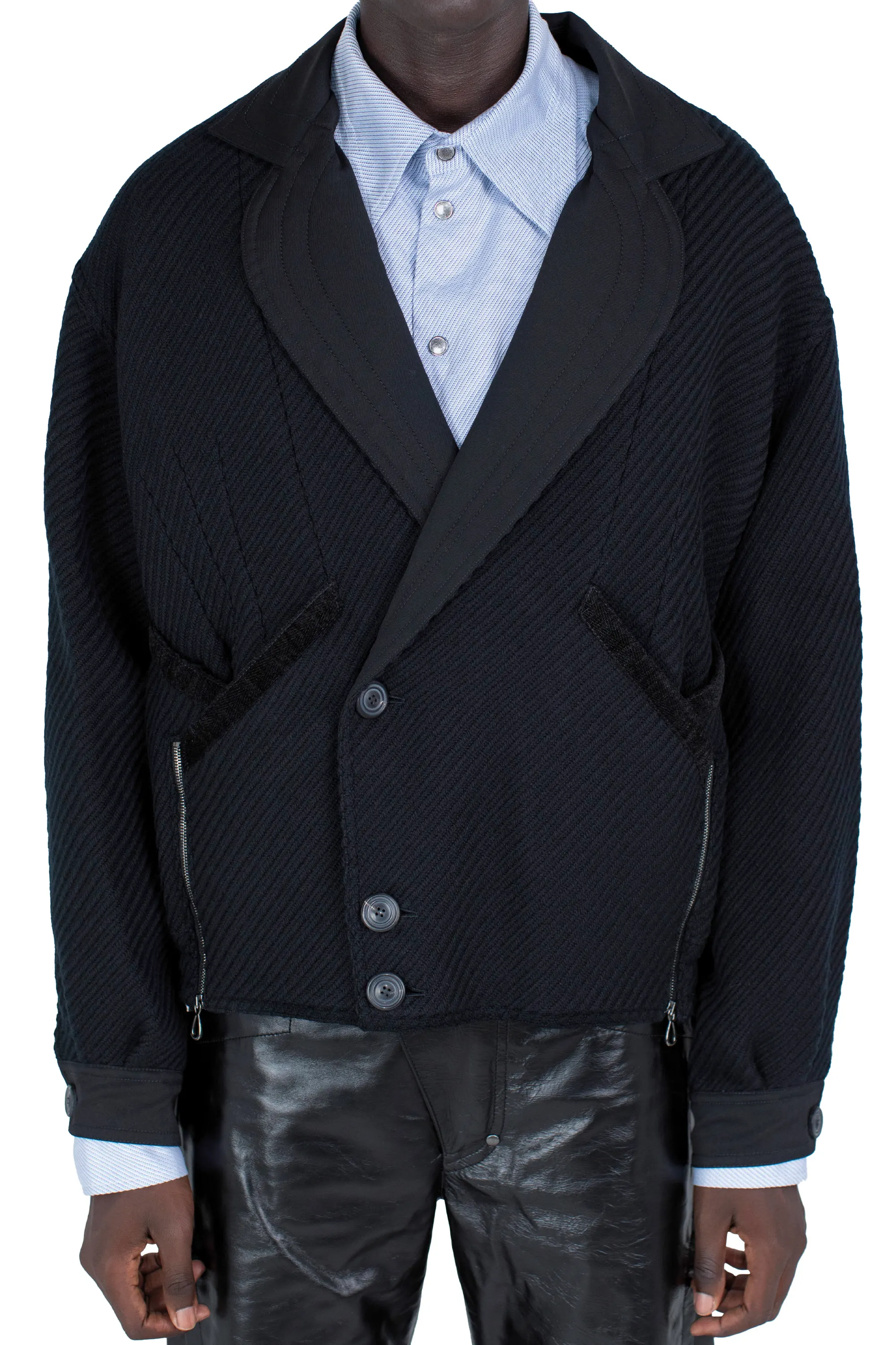 LIPELLA BOMBER JACKET - MATT BLACK/NIGHT BLACK – KIKO KOSTADINOV