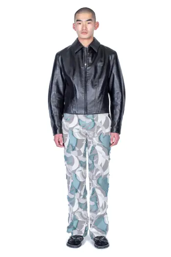 KIKO KOSTADINOV LUR LEATHER JACKET - SMOKEY BLACK