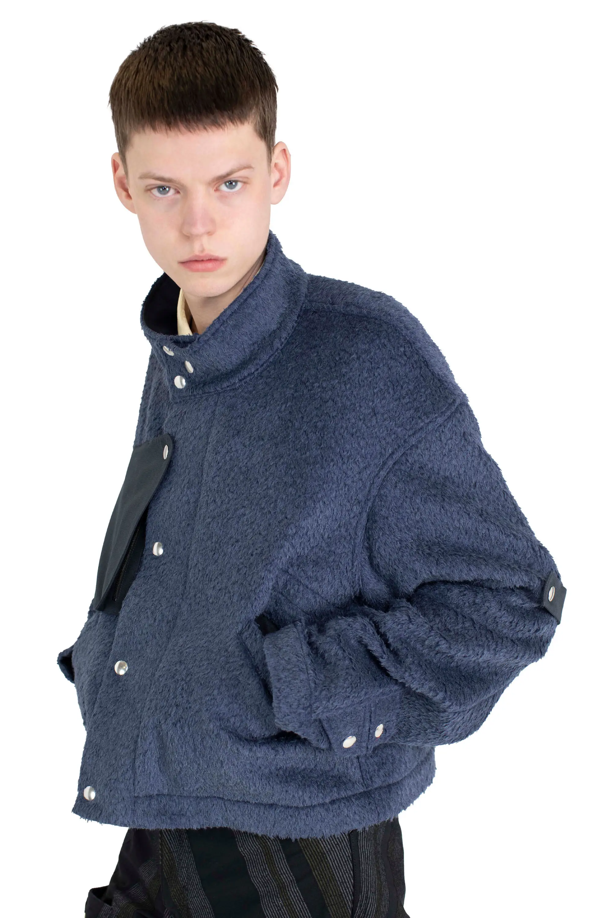 KIKO KOSTADINOV MENO JACKET - BLUE GRAY/D GREY