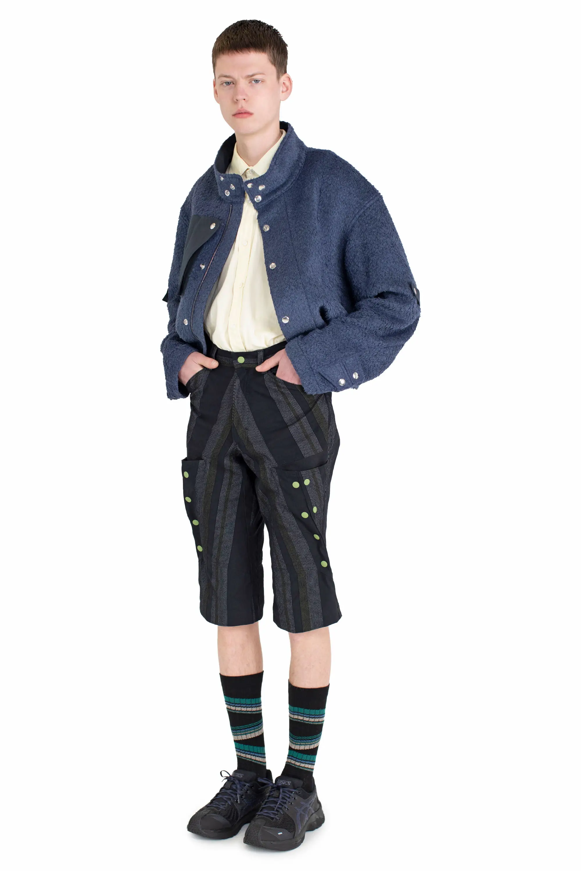 KIKO KOSTADINOV MENO JACKET - BLUE GRAY/D GREY