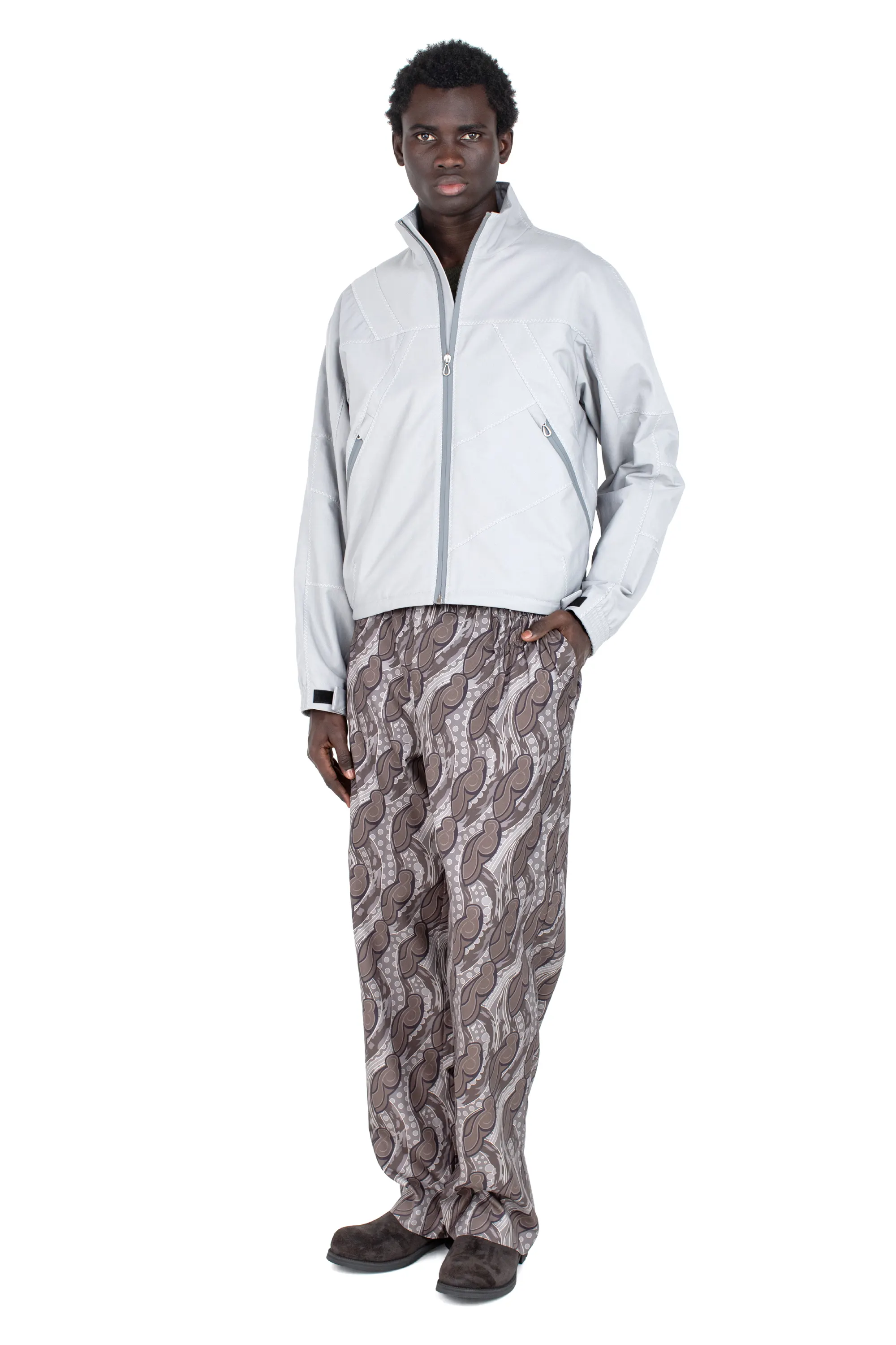 KIKO KOSTADINOV MINNA GATHERED TROUSER - CARBON GREY