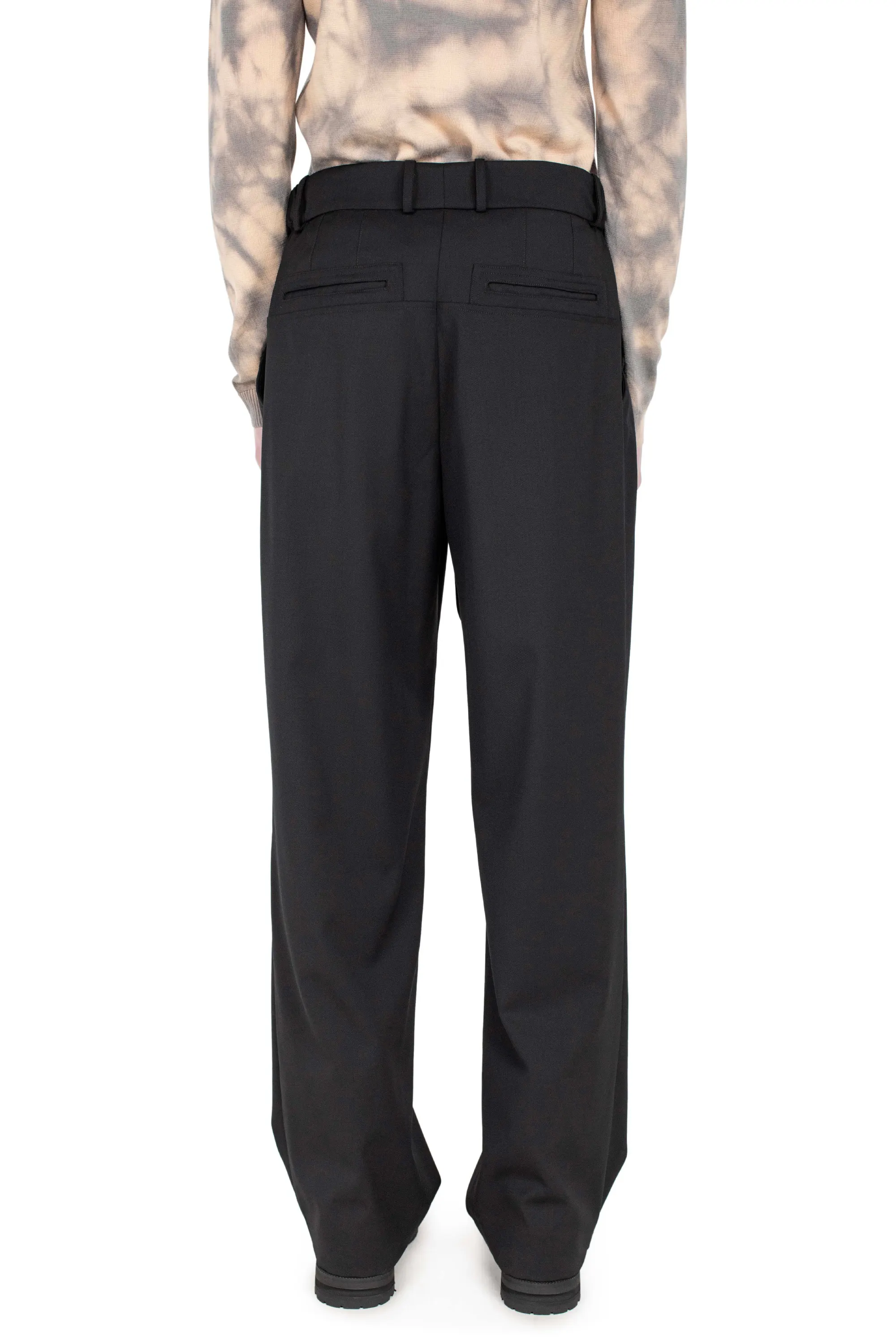 KIKO KOSTADINOV MINNA GATHERED TROUSER - CROW BLACK