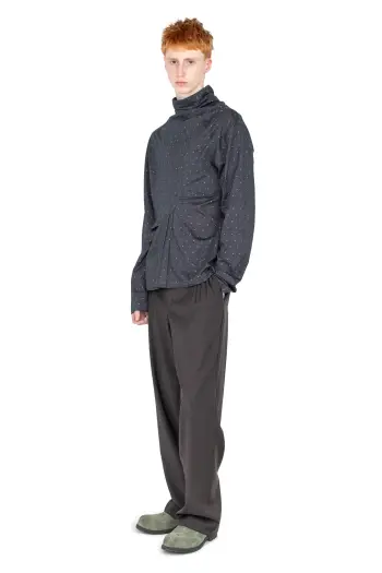 KIKO KOSTADINOV MINNA GATHERED TROUSER - UMBER BROWN