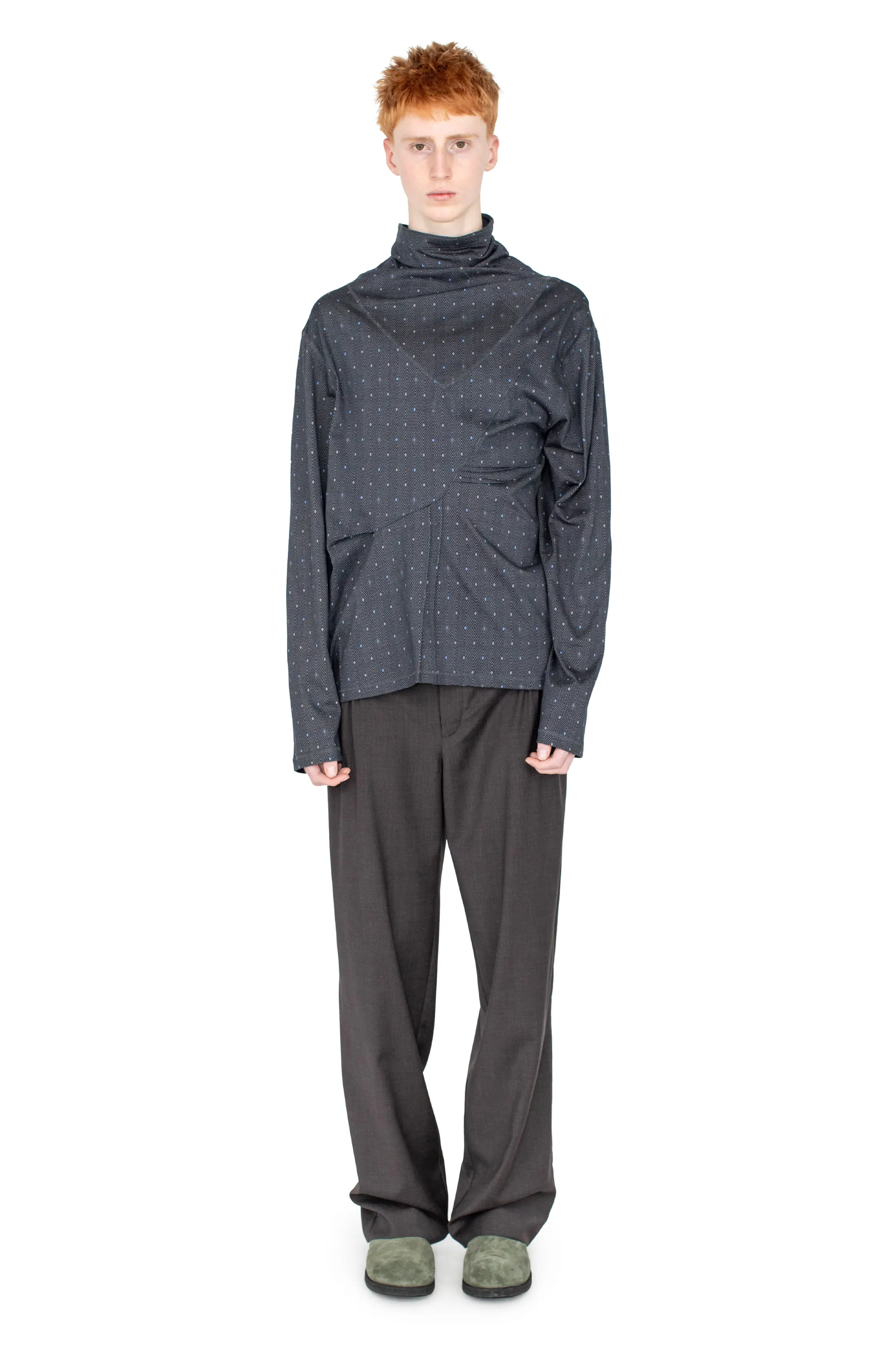 KIKO KOSTADINOV MINNA GATHERED TROUSER - UMBER BROWN