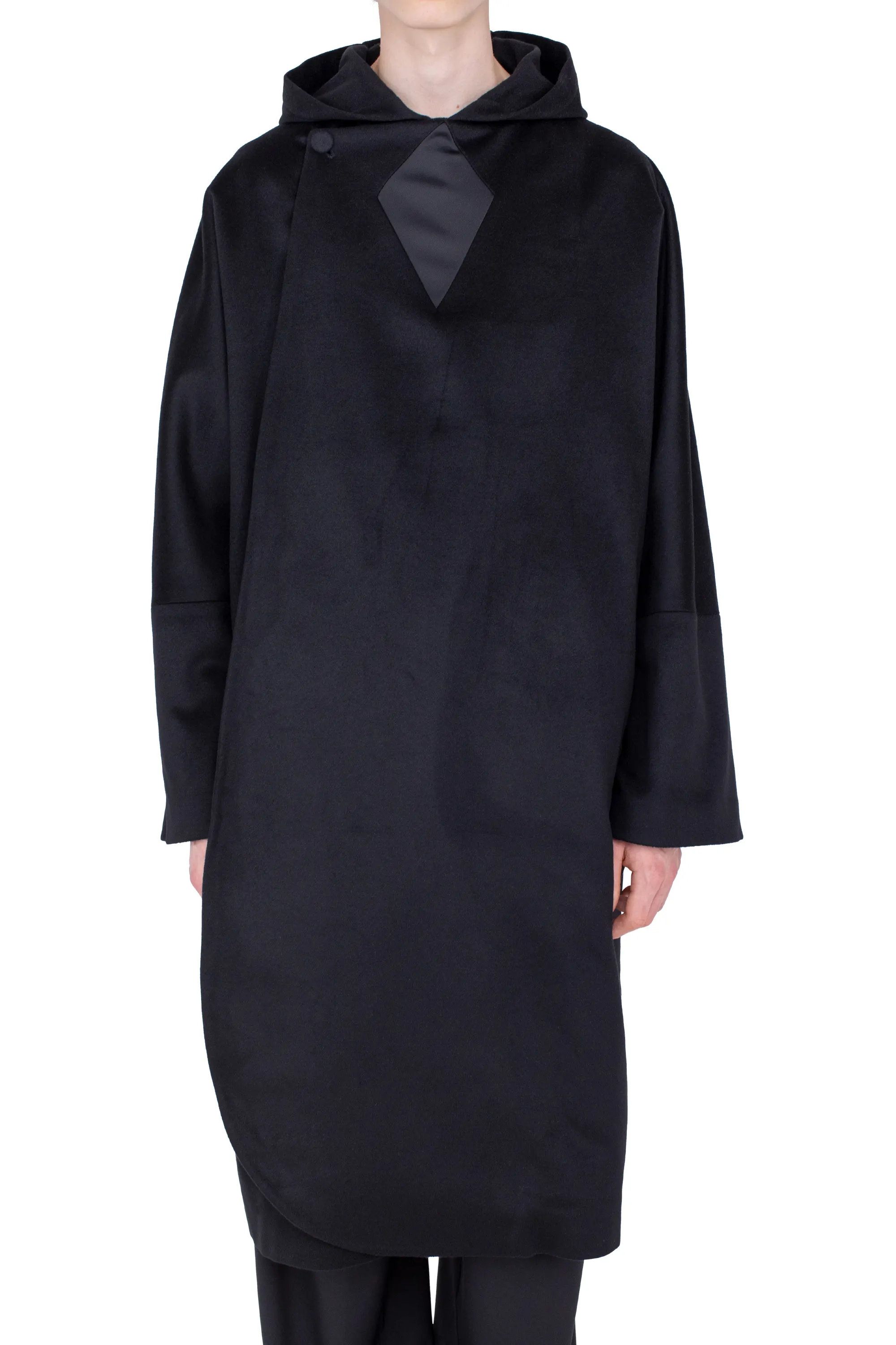 KIKO KOSTADINOV MUNNO HOODED COAT - OBSIDIAN BLACK