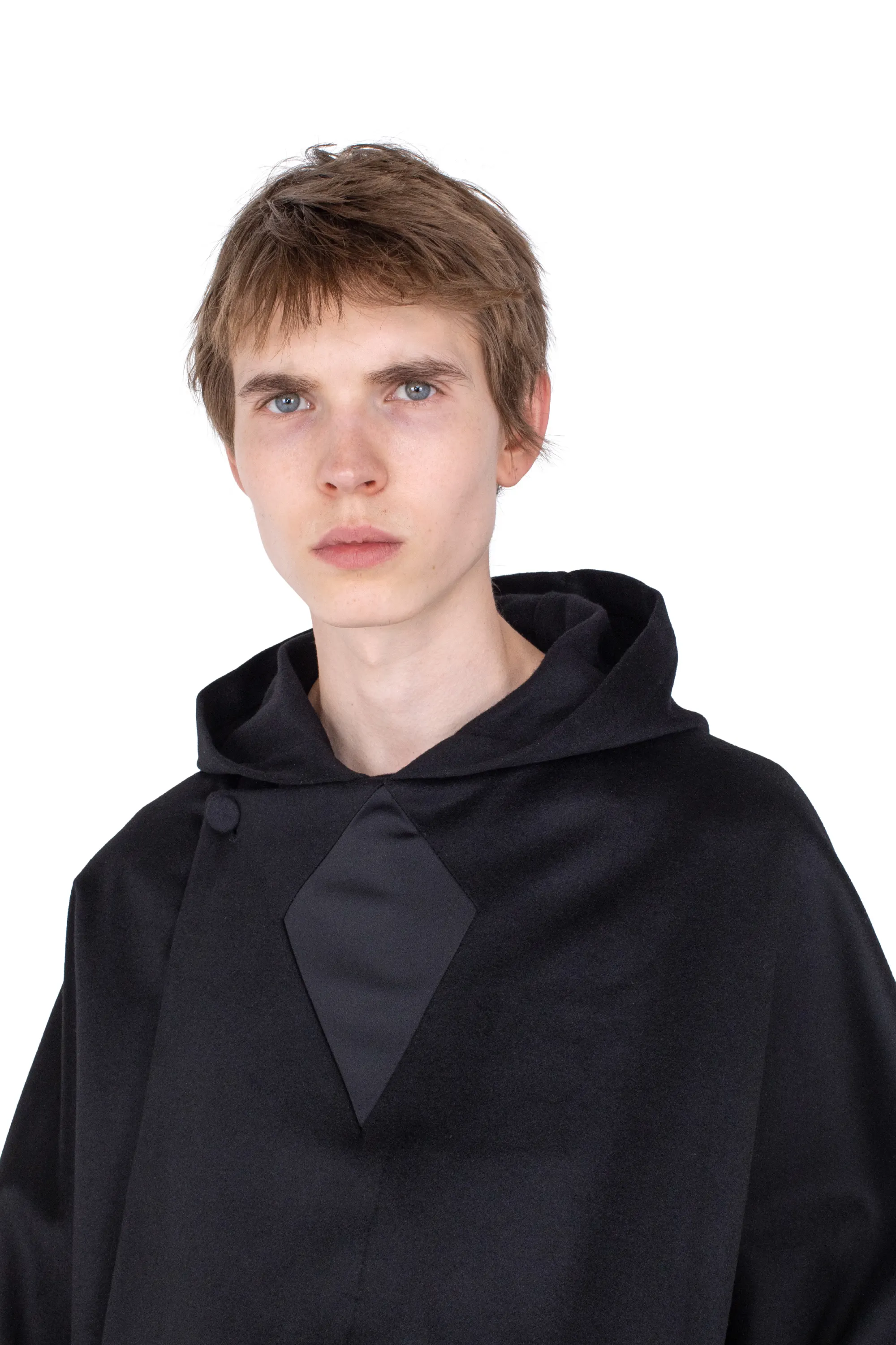 KIKO KOSTADINOV MUNNO HOODED COAT - OBSIDIAN BLACK