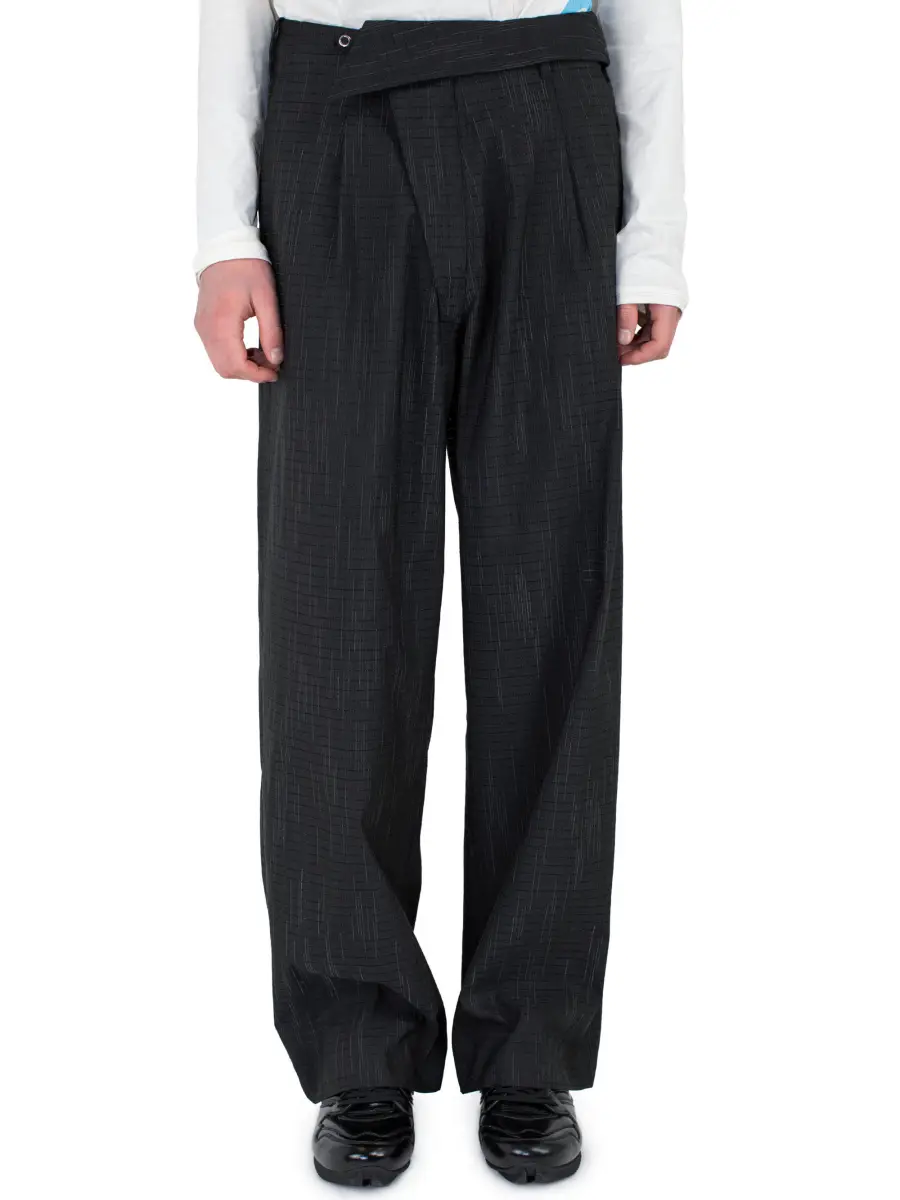 KIKO KOSTADINOV NAVIN WIDE TROUSER - BLACK OBSIDIAN