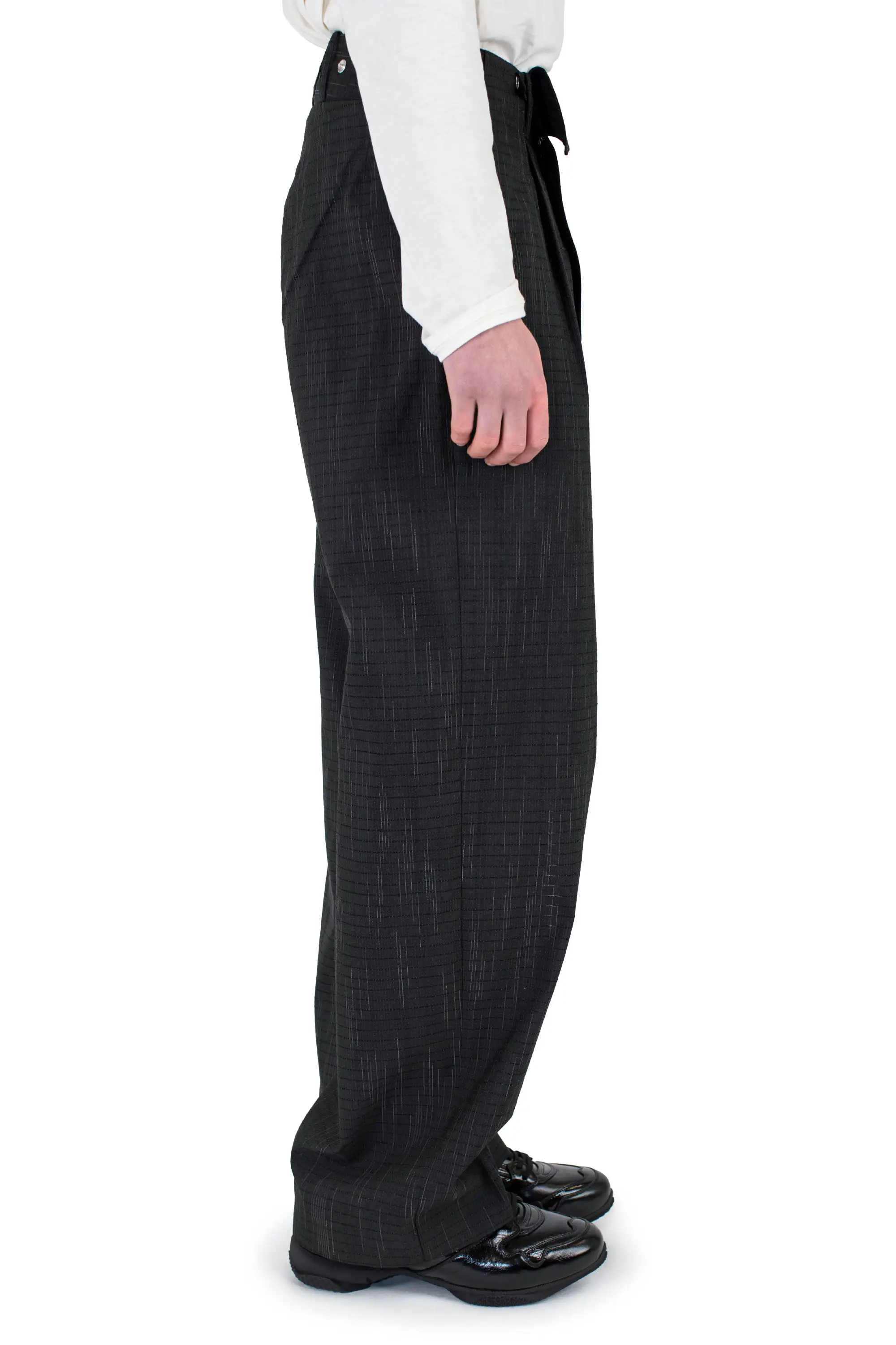 KIKO KOSTADINOV NAVIN WIDE TROUSER - BLACK OBSIDIAN