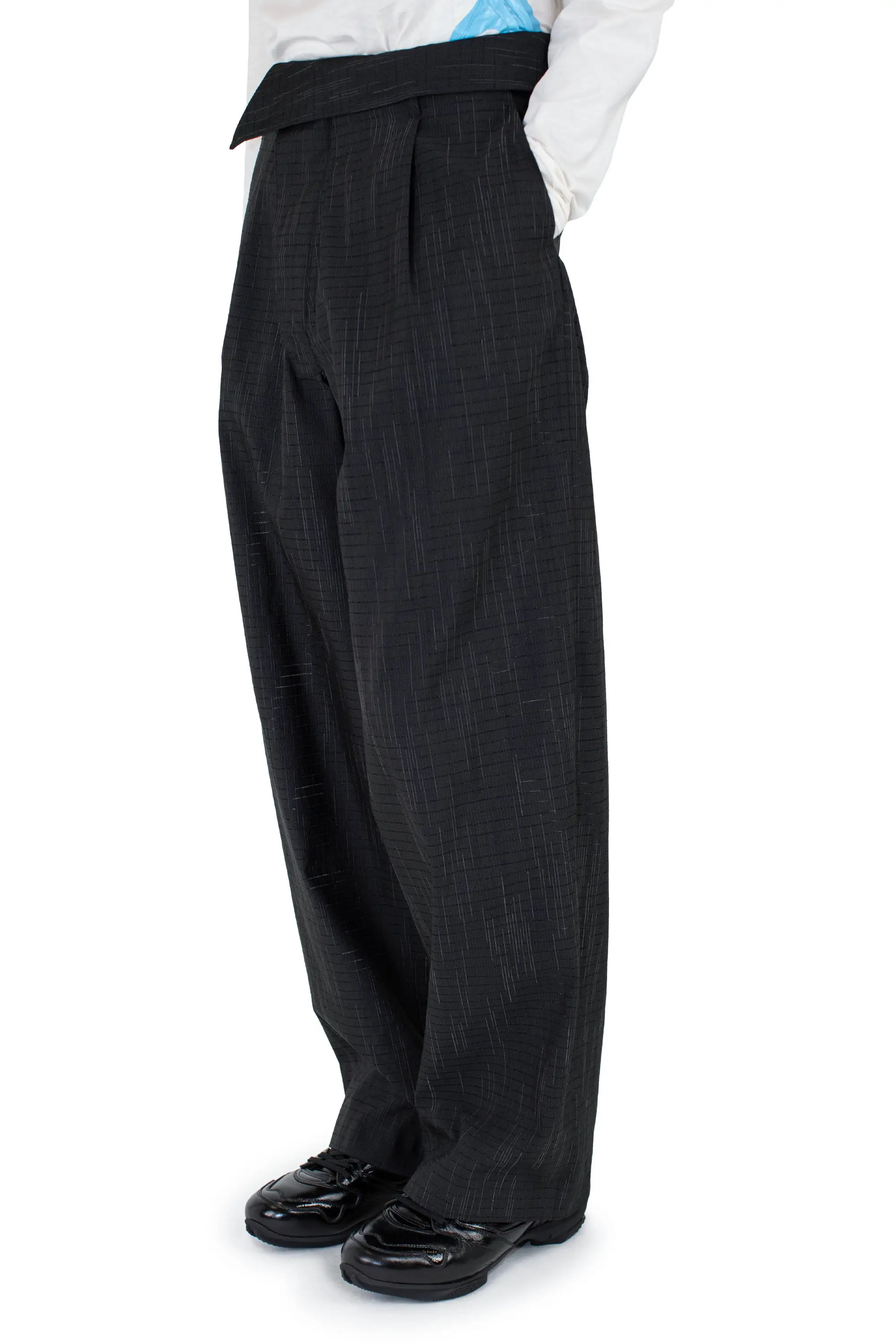 KIKO KOSTADINOV NAVIN WIDE TROUSER - BLACK OBSIDIAN