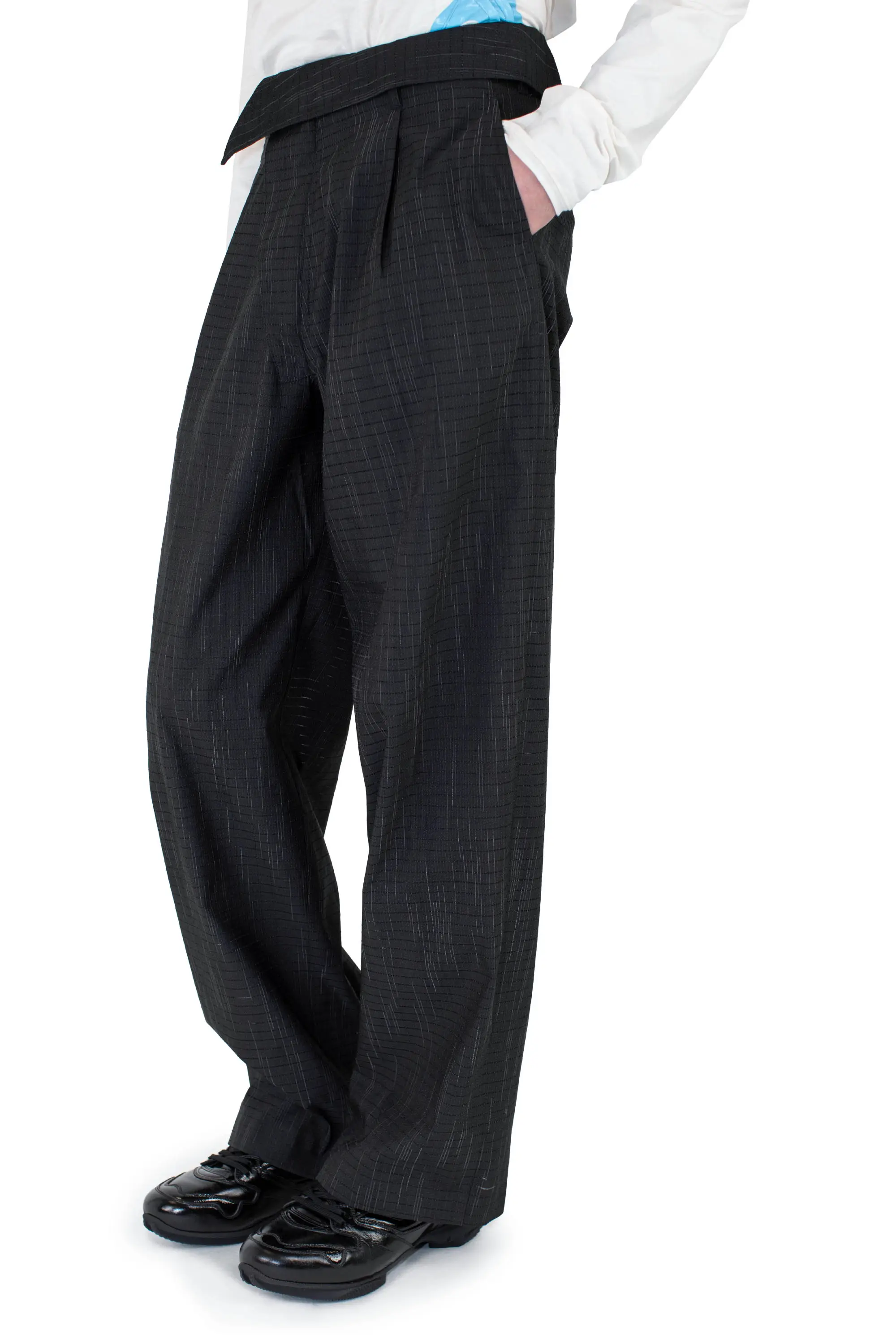 KIKO KOSTADINOV NAVIN WIDE TROUSER - BLACK OBSIDIAN