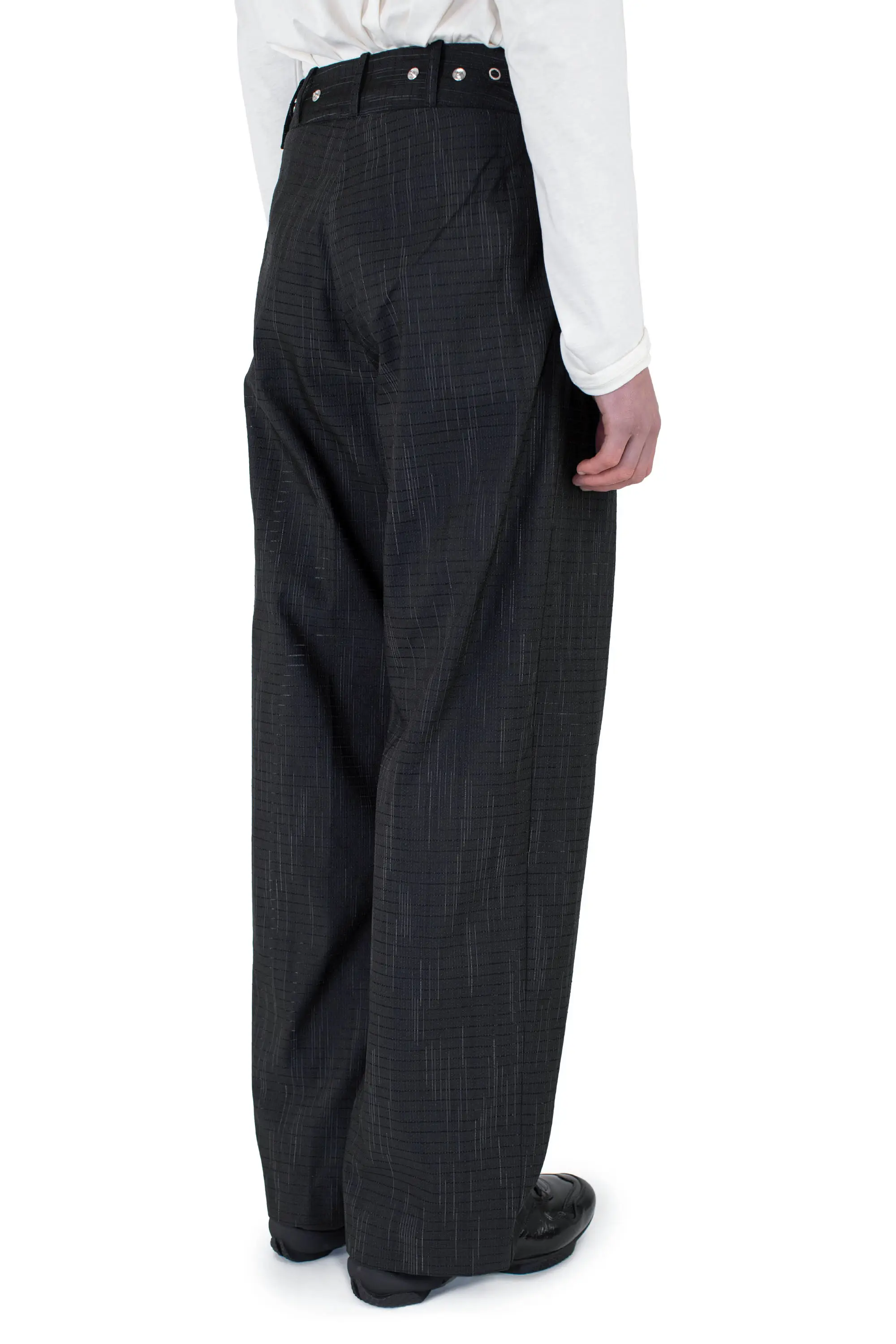 KIKO KOSTADINOV NAVIN WIDE TROUSER - BLACK OBSIDIAN