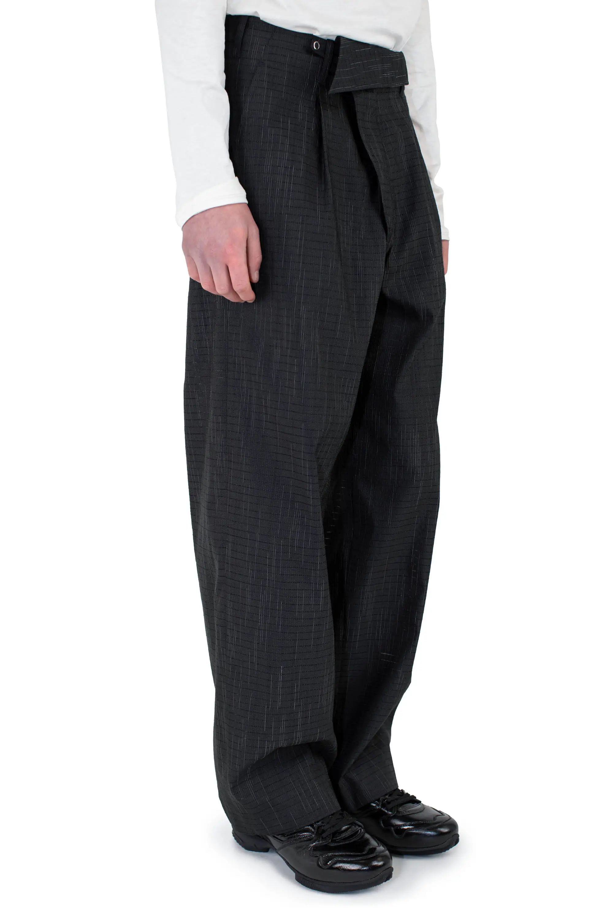 KIKO KOSTADINOV NAVIN WIDE TROUSER - BLACK OBSIDIAN