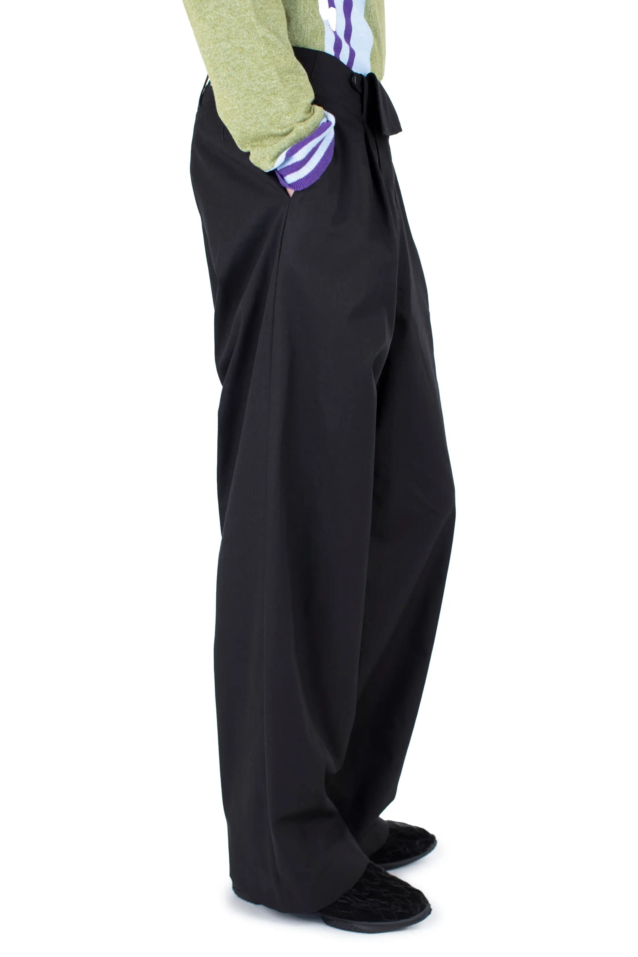 KIKO KOSTADINOV NAVIN WIDE TROUSER - BLACK SABLE