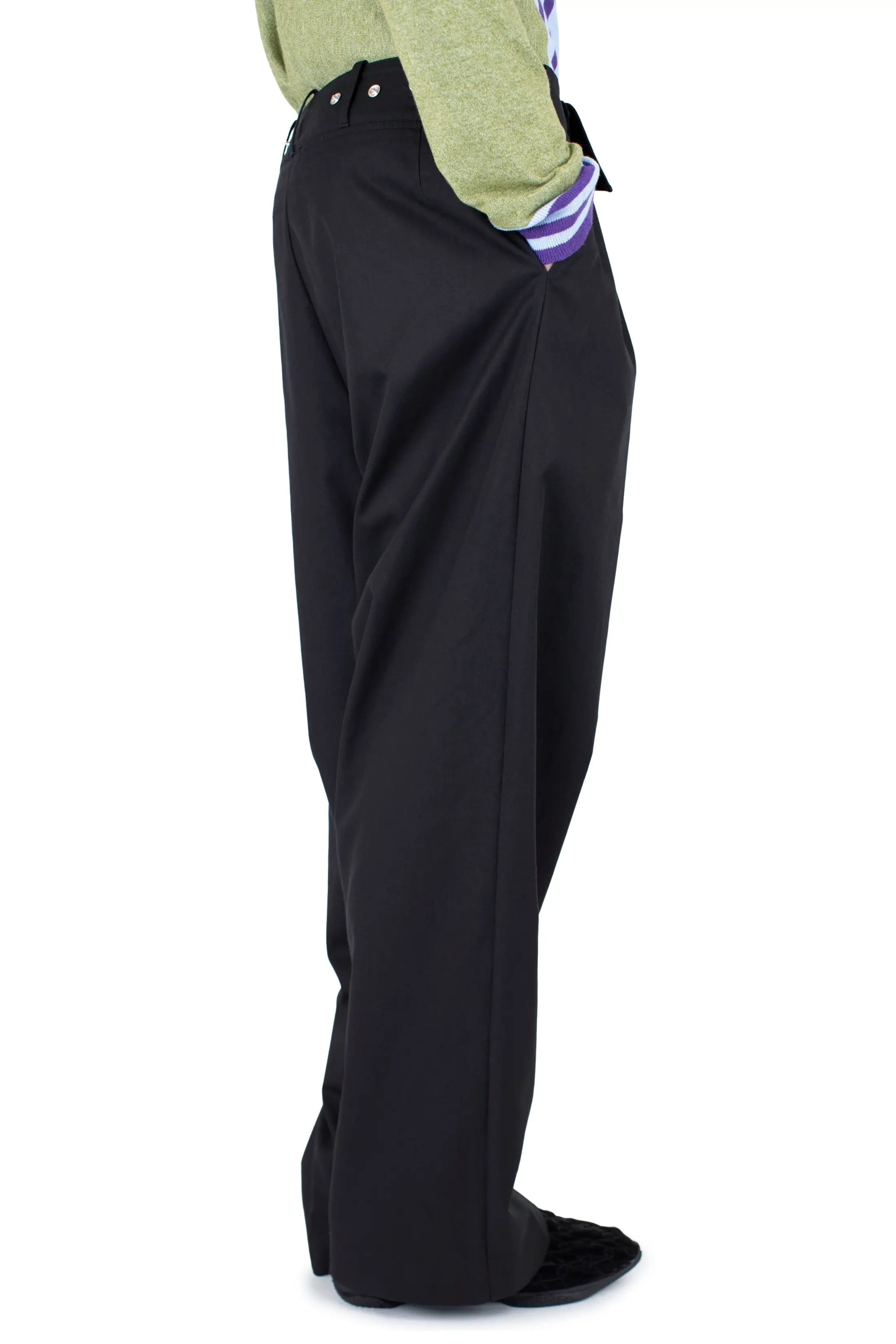 KIKO KOSTADINOV NAVIN WIDE TROUSER - BLACK SABLE