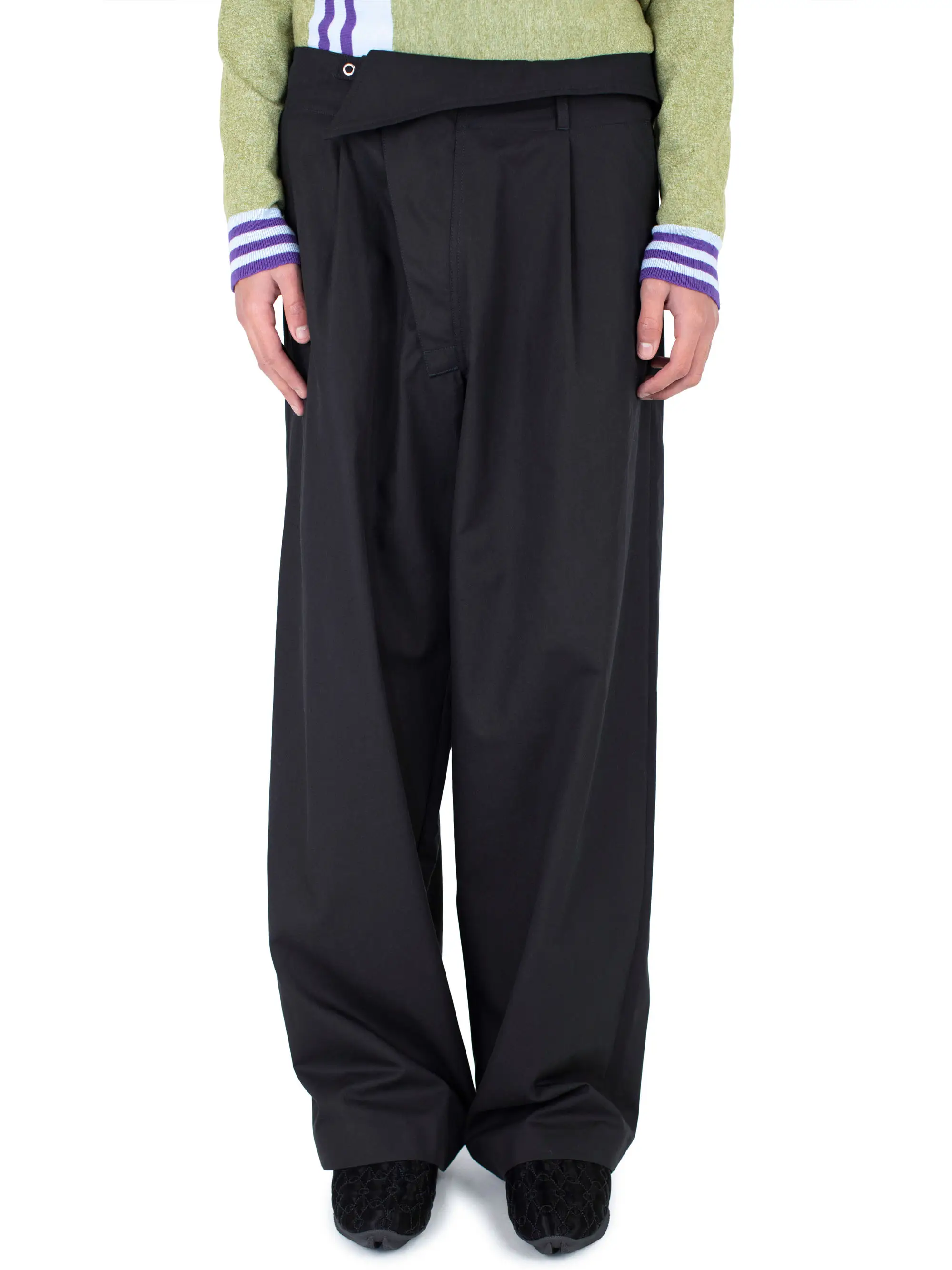KIKO KOSTADINOV NAVIN WIDE TROUSER - BLACK SABLE