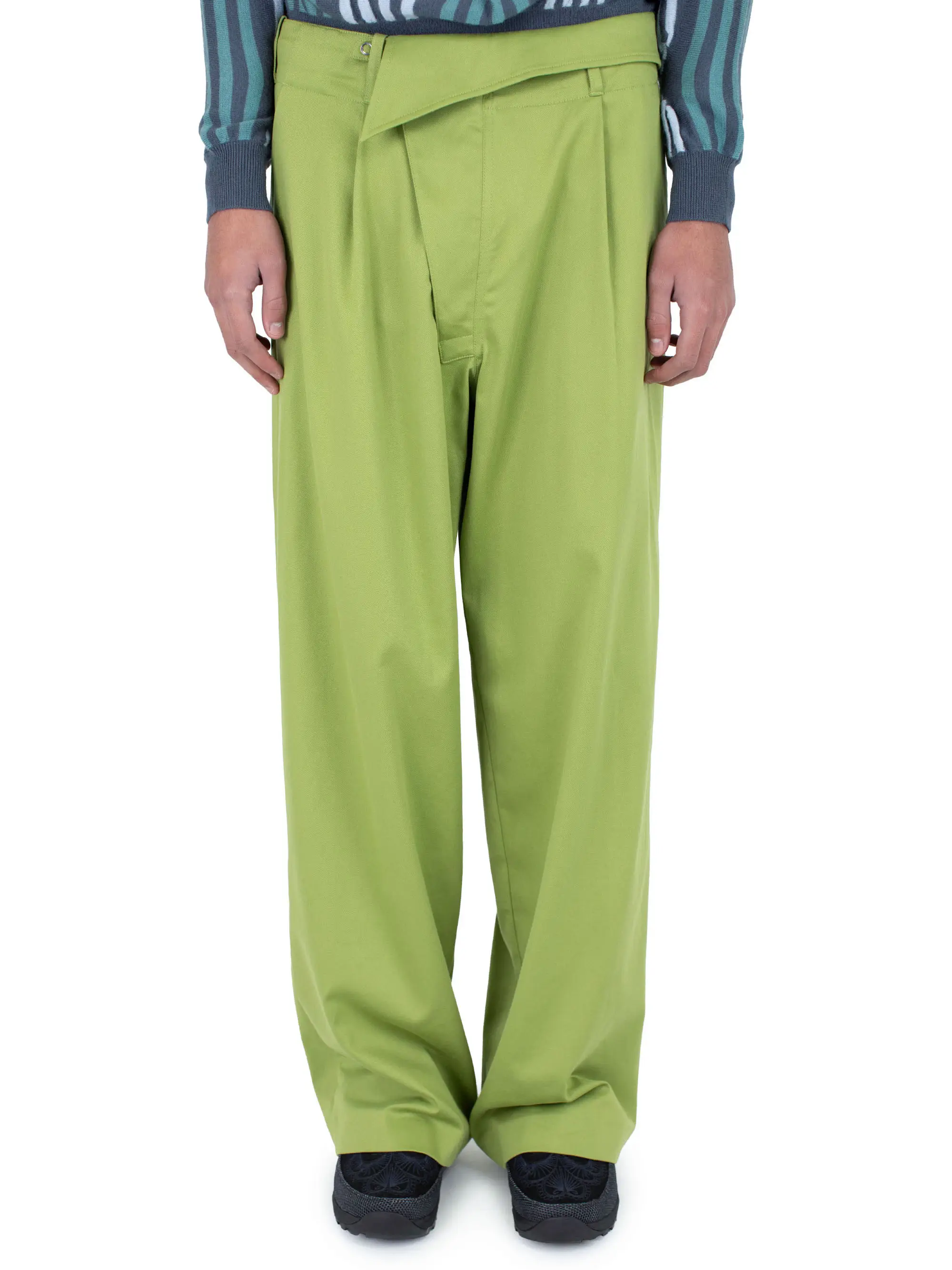 KIKO KOSTADINOV NAVIN WIDE TROUSER - CHARTREUSE