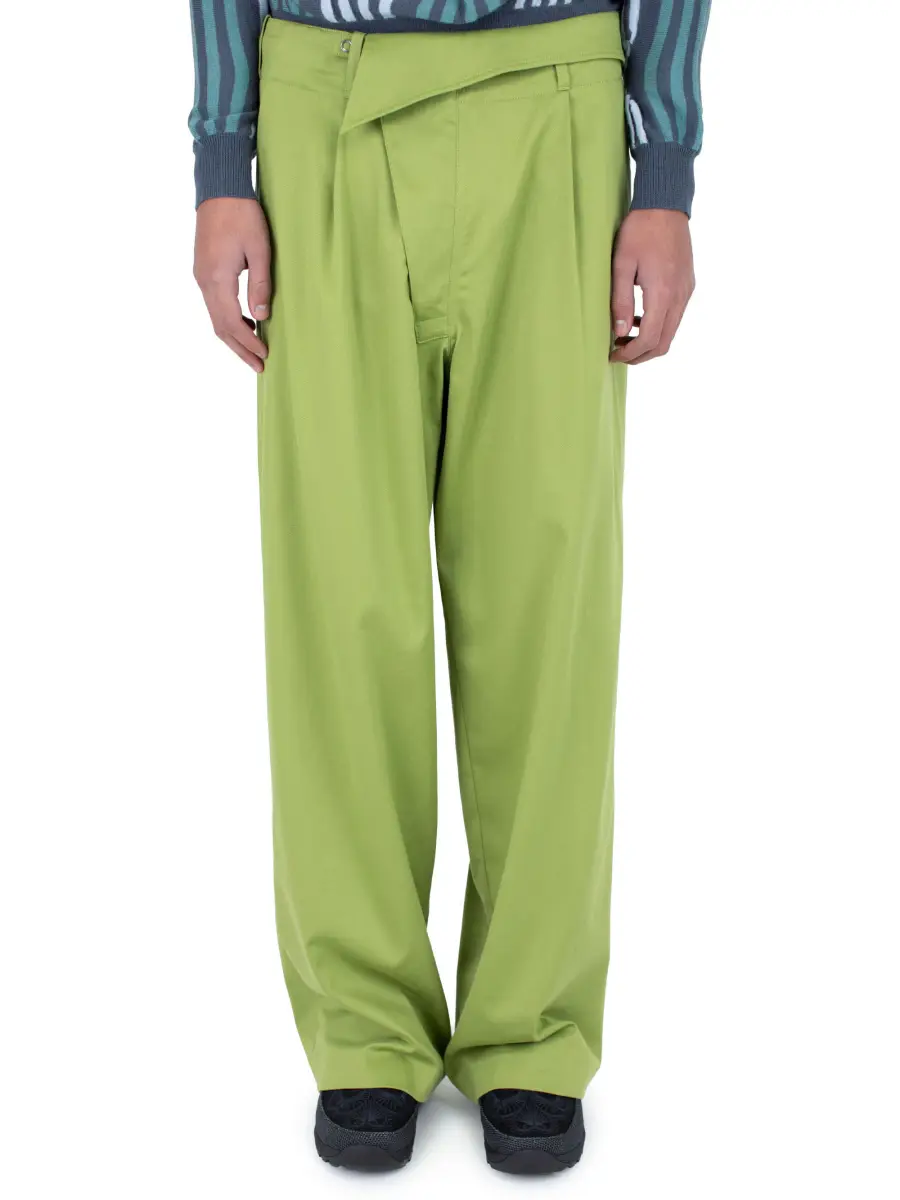KIKO KOSTADINOV NAVIN WIDE TROUSER - CHARTREUSE