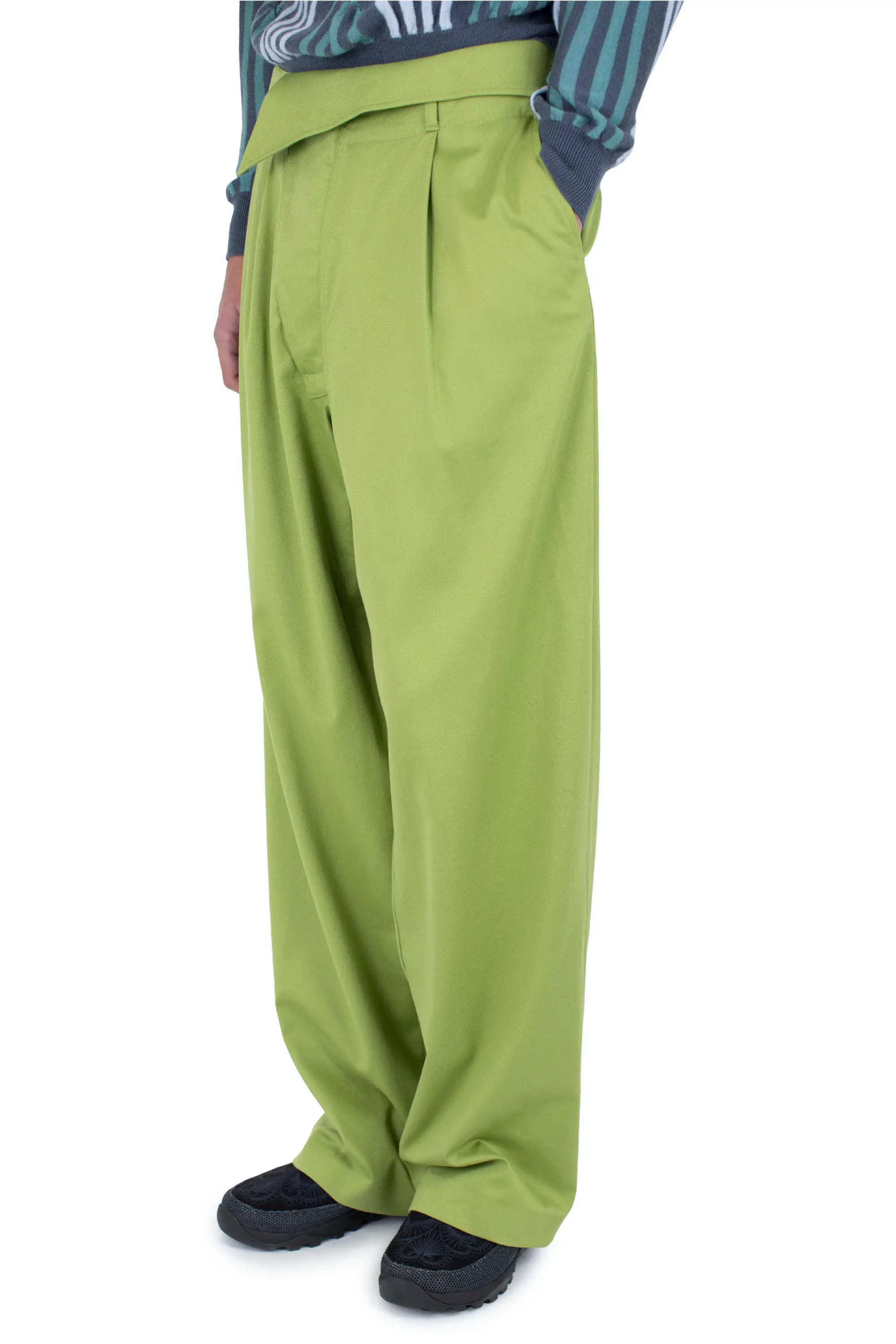 KIKO KOSTADINOV NAVIN WIDE TROUSER - CHARTREUSE