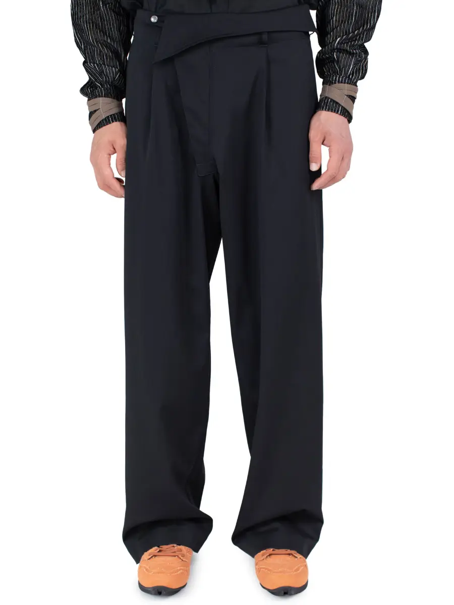 KIKO KOSTADINOV NAVIN WIDE TROUSER - NIGHT BLACK