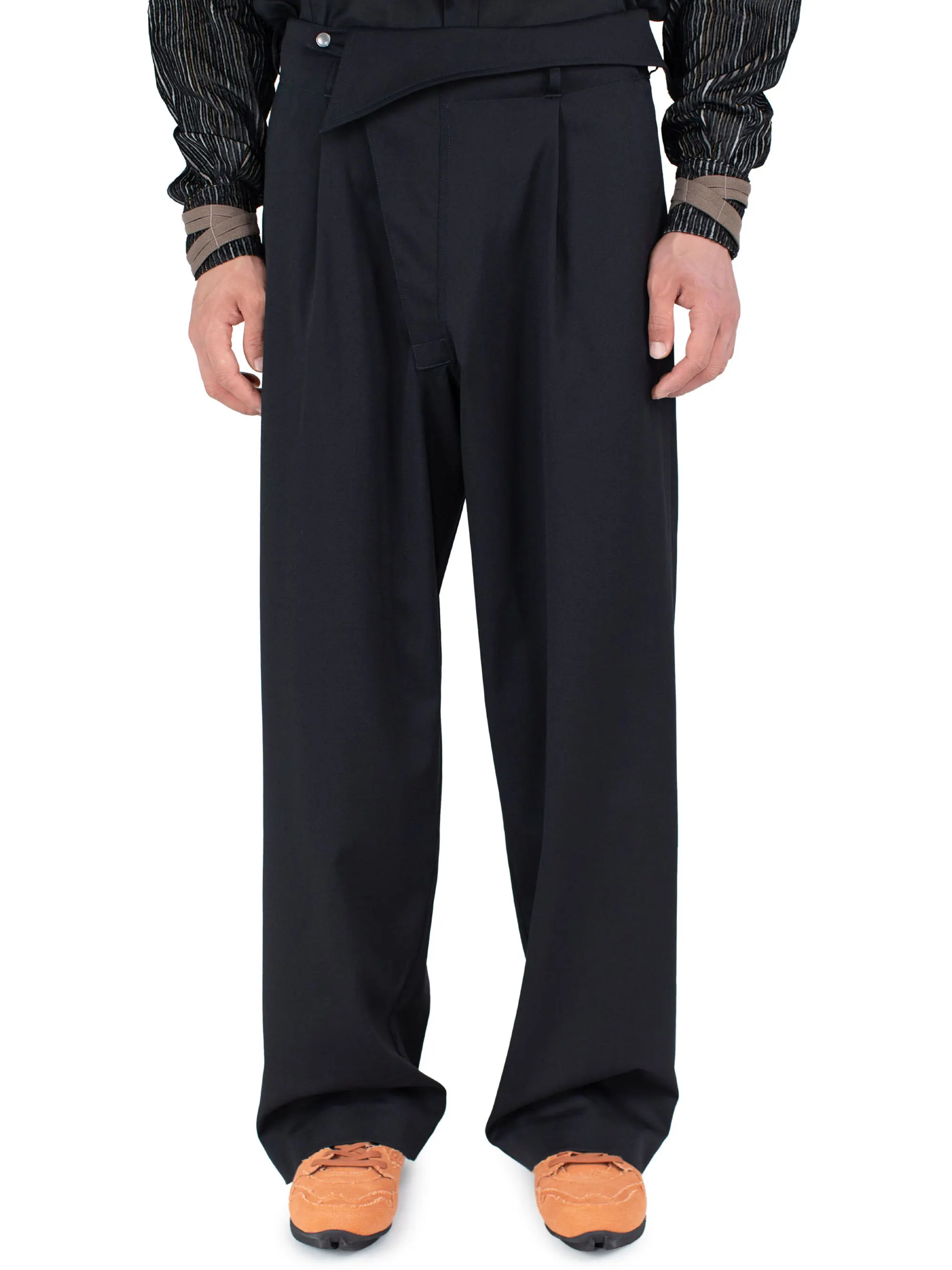 kiko kostadinov Exclusive – NAVIN WIDE TROUSER - NIGHT BLACK Best