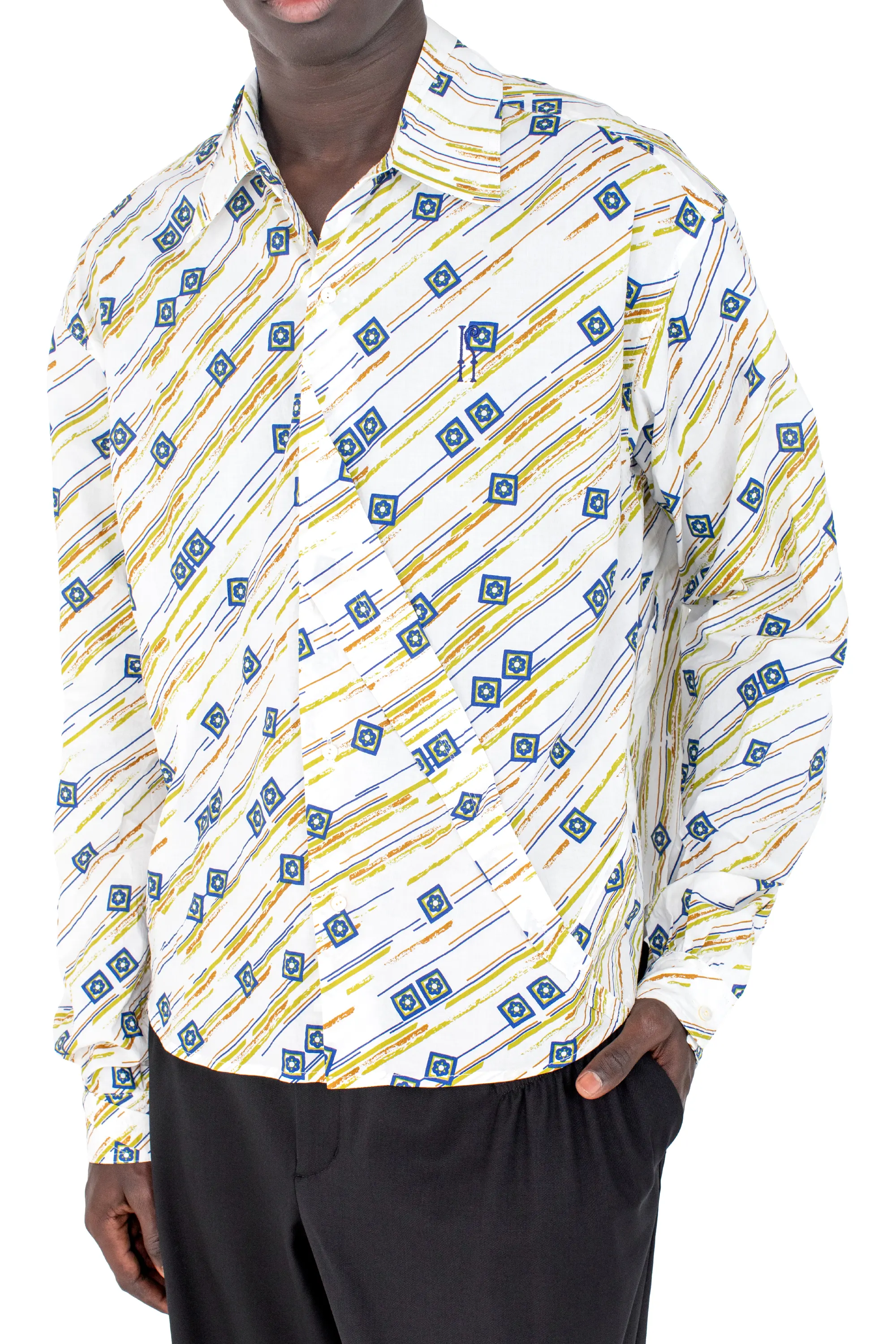OHNE K-DART SHIRT - FLORAL BRUSH – KIKO KOSTADINOV