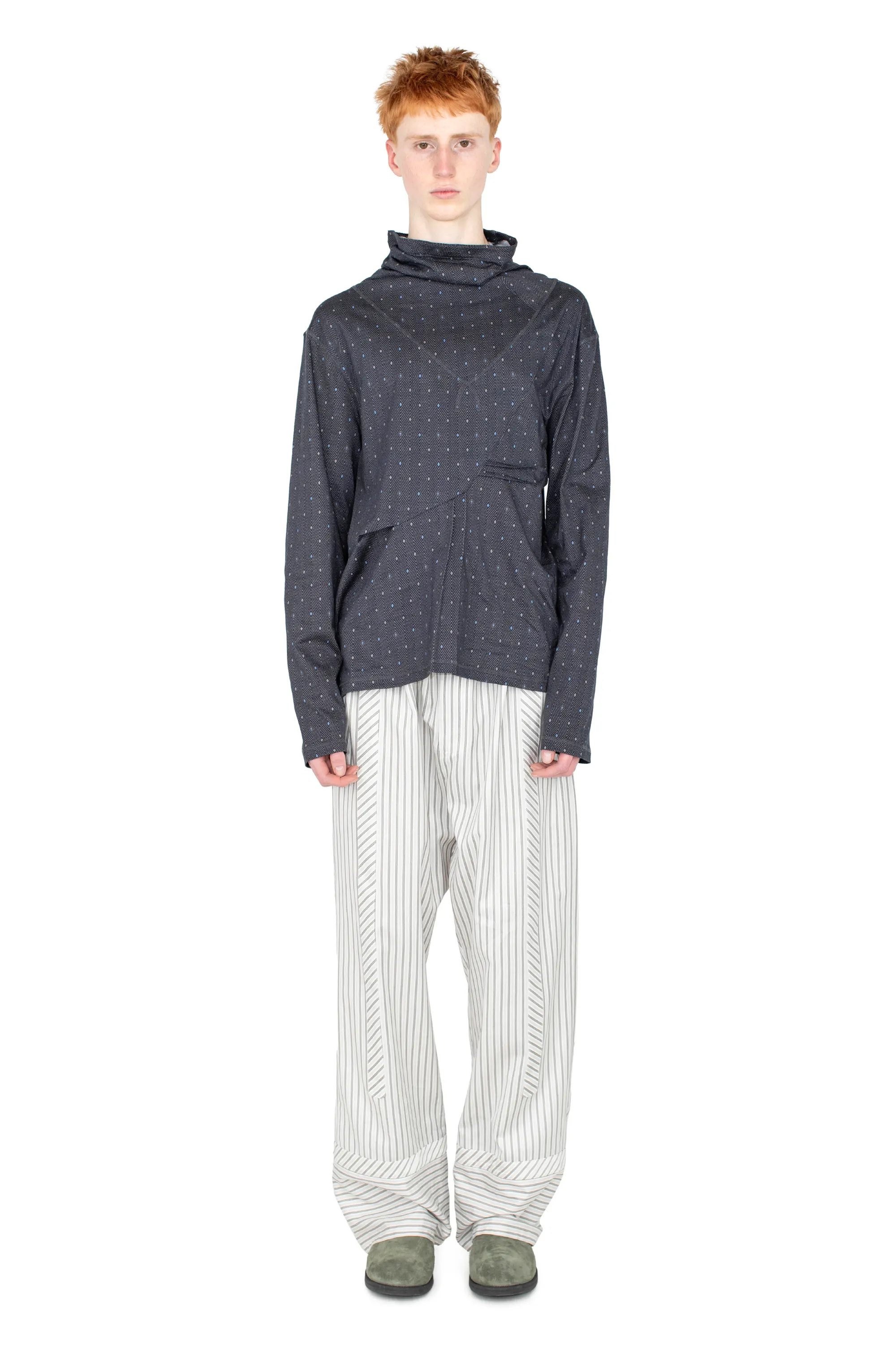 OHNE LONG SLEEVE MOCK NECK - BLACK & SAPPHIRE – KIKO KOSTADINOV