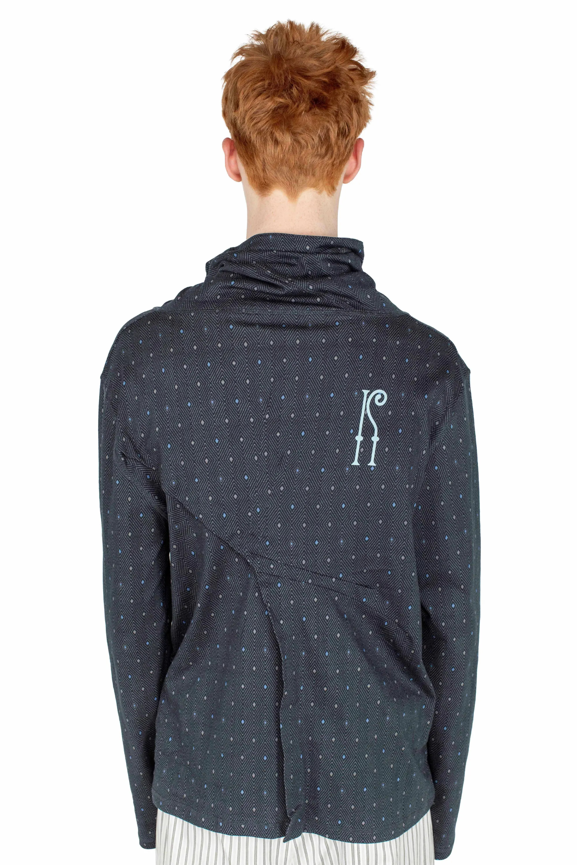 KIKO KOSTADINOV OHNE LONG SLEEVE MOCK NECK - BLACK & SAPPHIRE