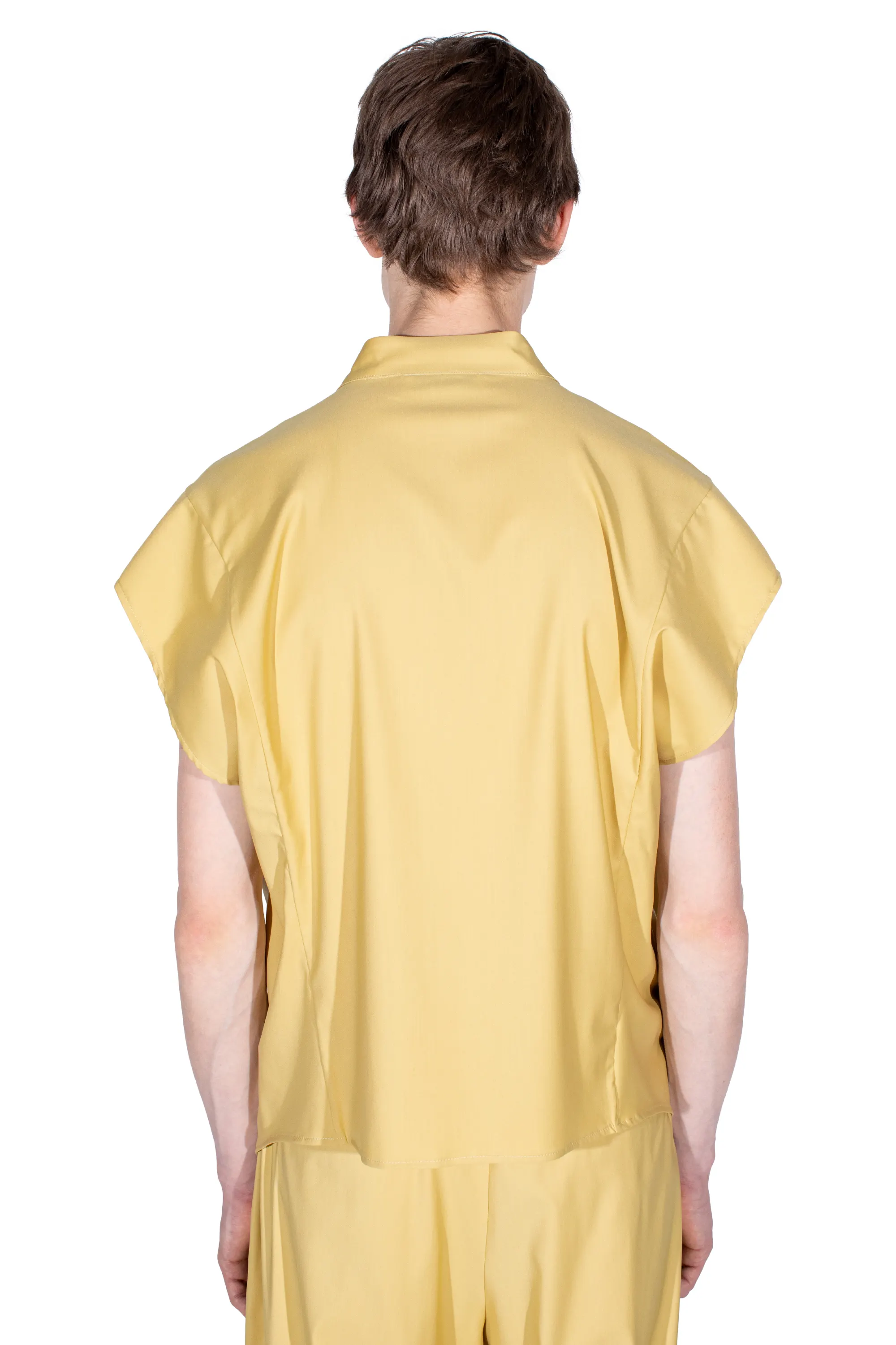KIKO KOSTADINOV ONATE SLEEVELESS SHIRT - MIMOSA