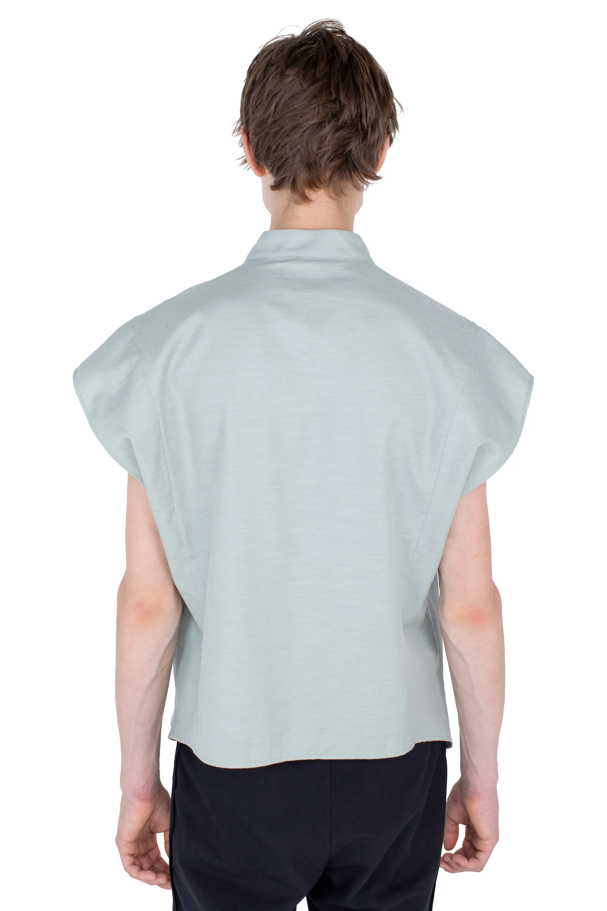 KIKO KOSTADINOV ONATE SLEEVELESS SHIRT - SOFT GREEN