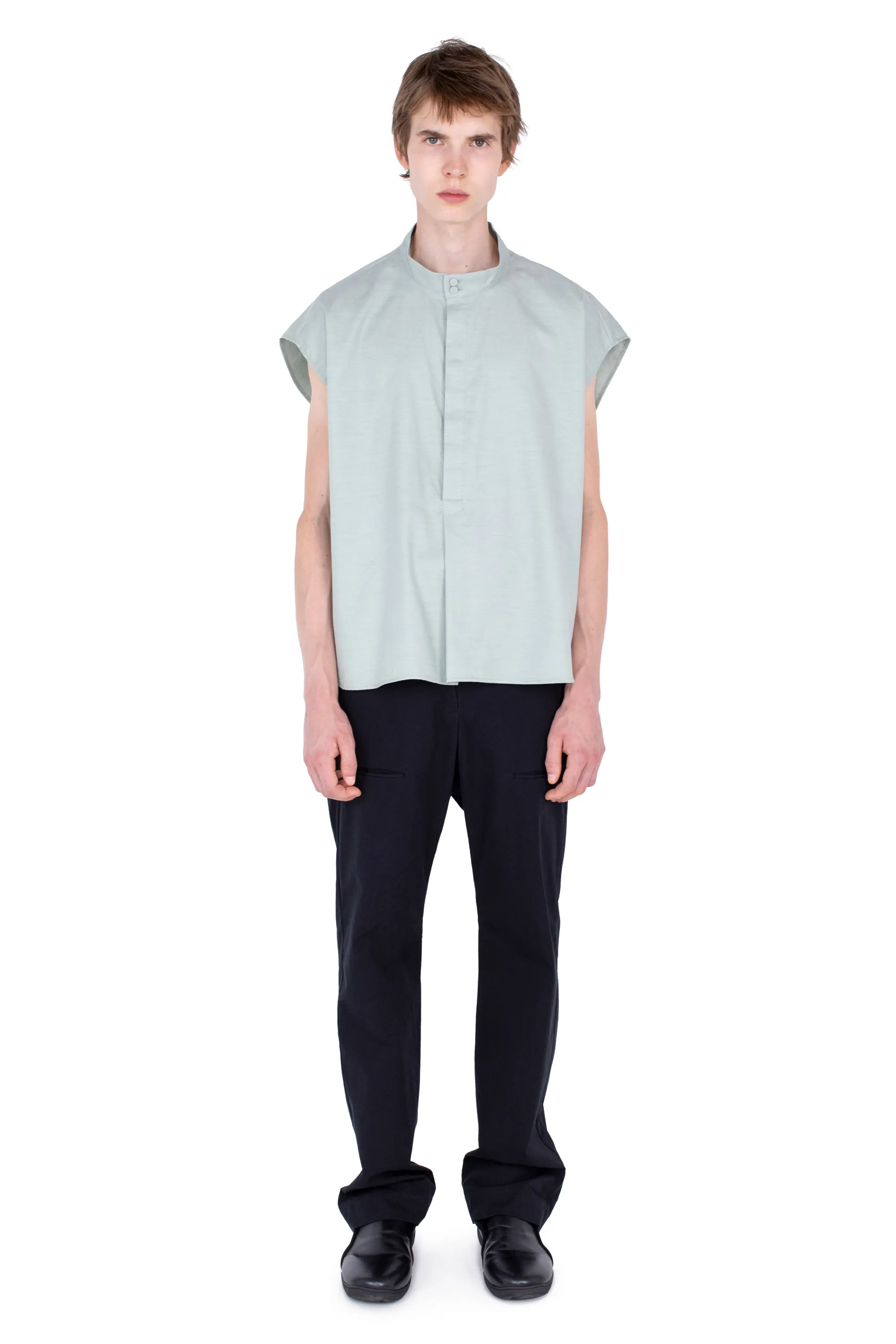 KIKO KOSTADINOV ONATE SLEEVELESS SHIRT - SOFT GREEN