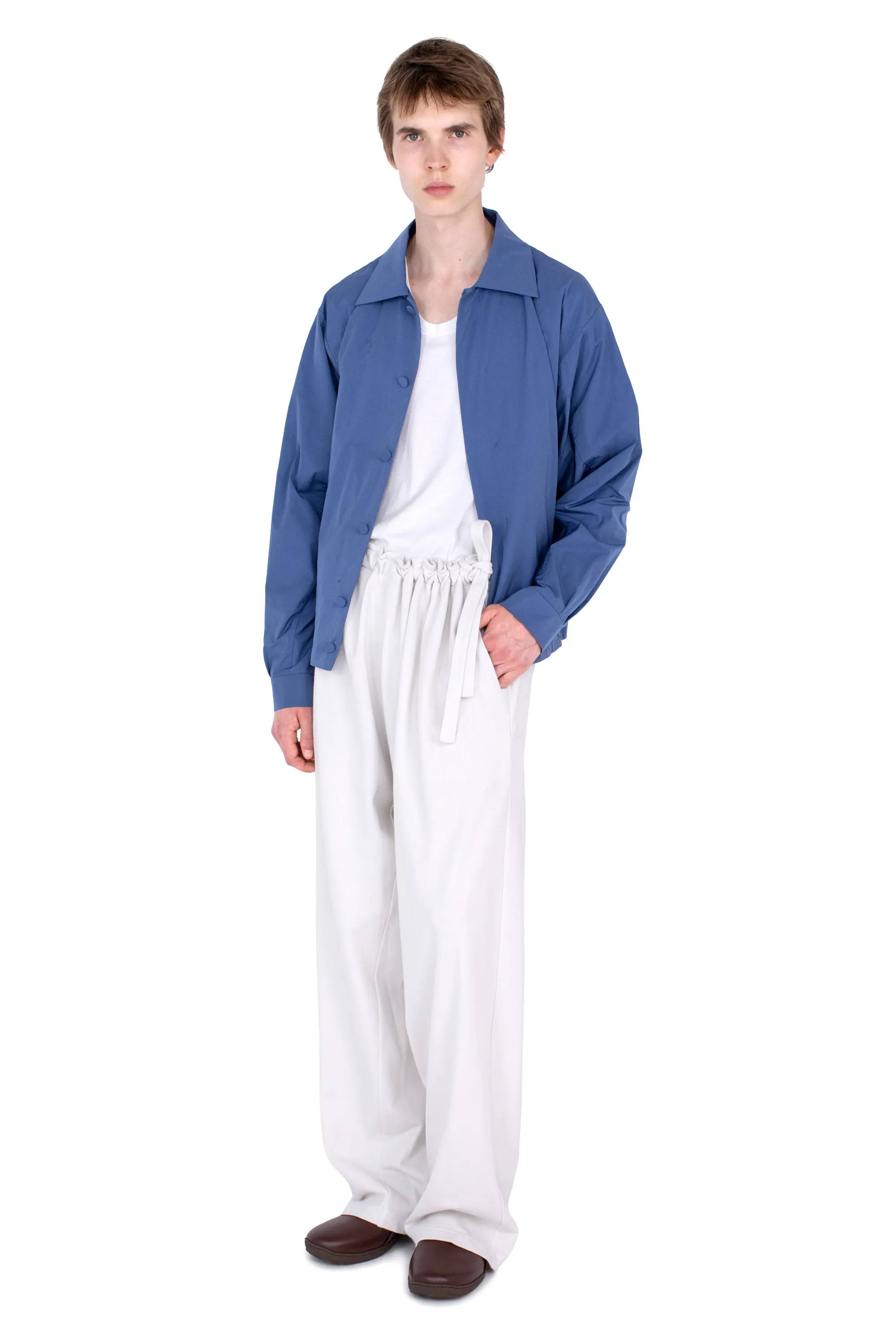 KIKO KOSTADINOV OSCAR WIDE TROUSERS - ECRU