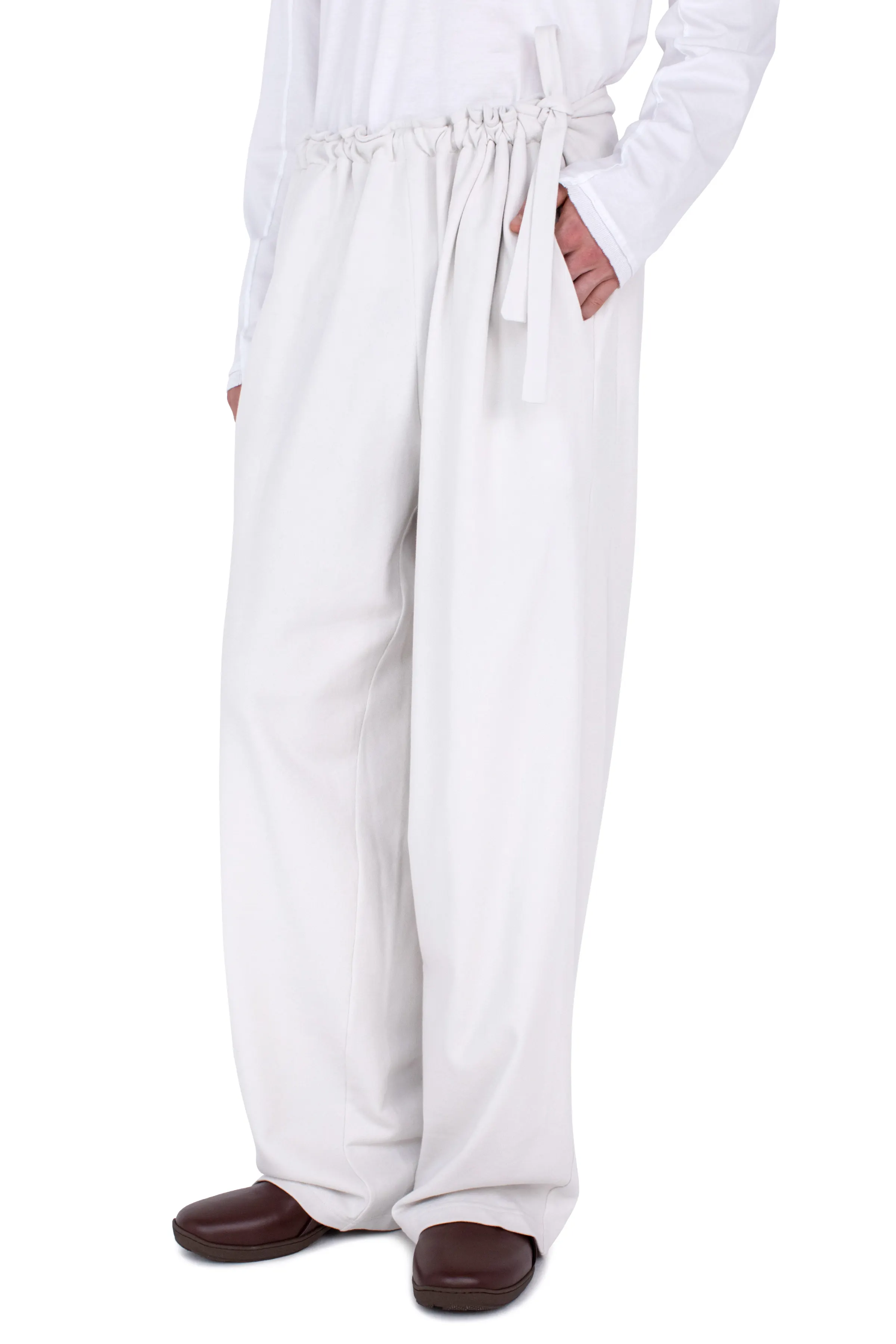 KIKO KOSTADINOV OSCAR WIDE TROUSERS - ECRU
