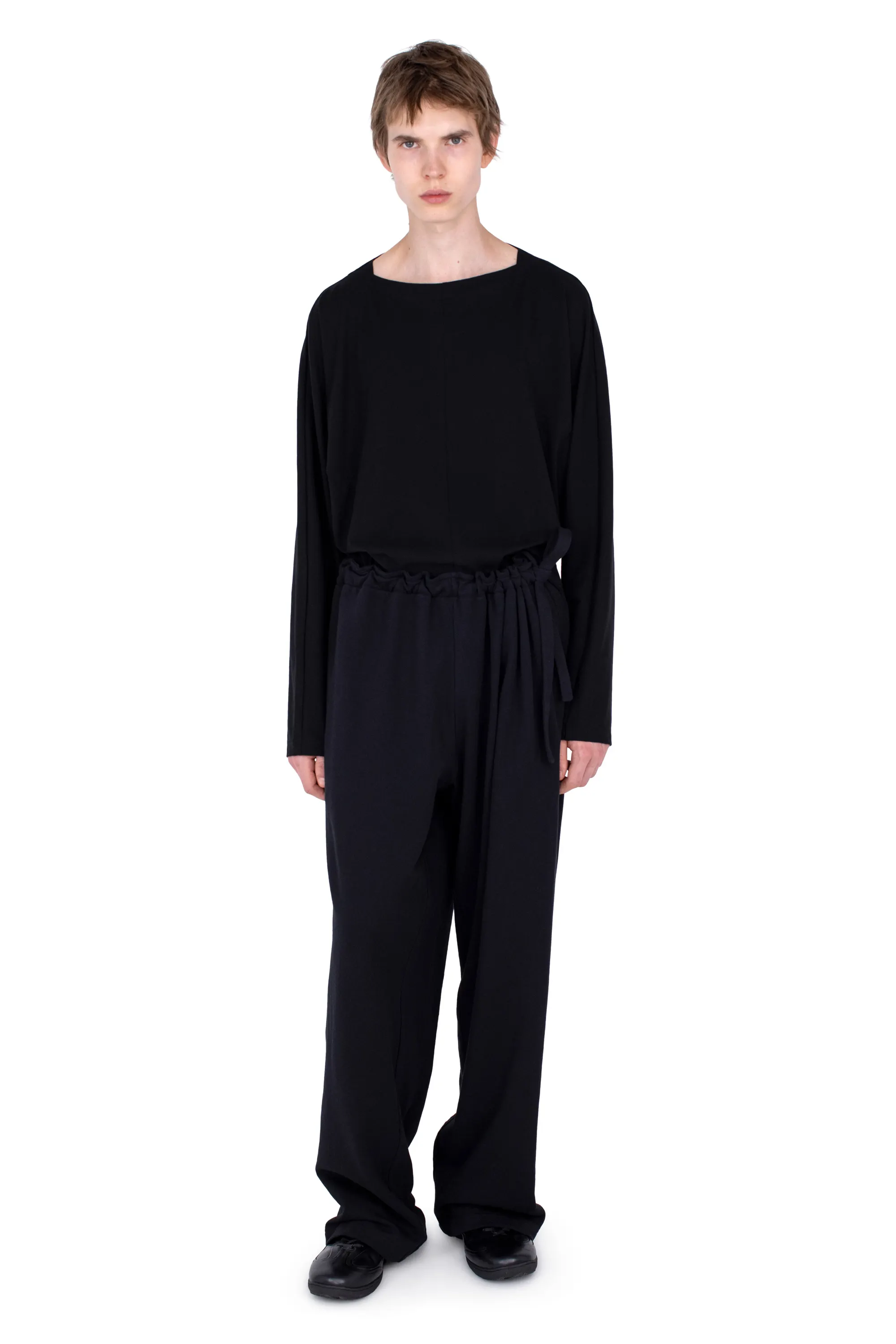 KIKO KOSTADINOV OSCAR WIDE TROUSERS - SMOOTH BLACK