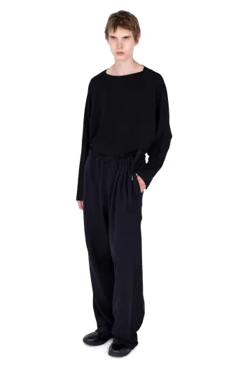 KIKO KOSTADINOV OSCAR WIDE TROUSERS - SMOOTH BLACK