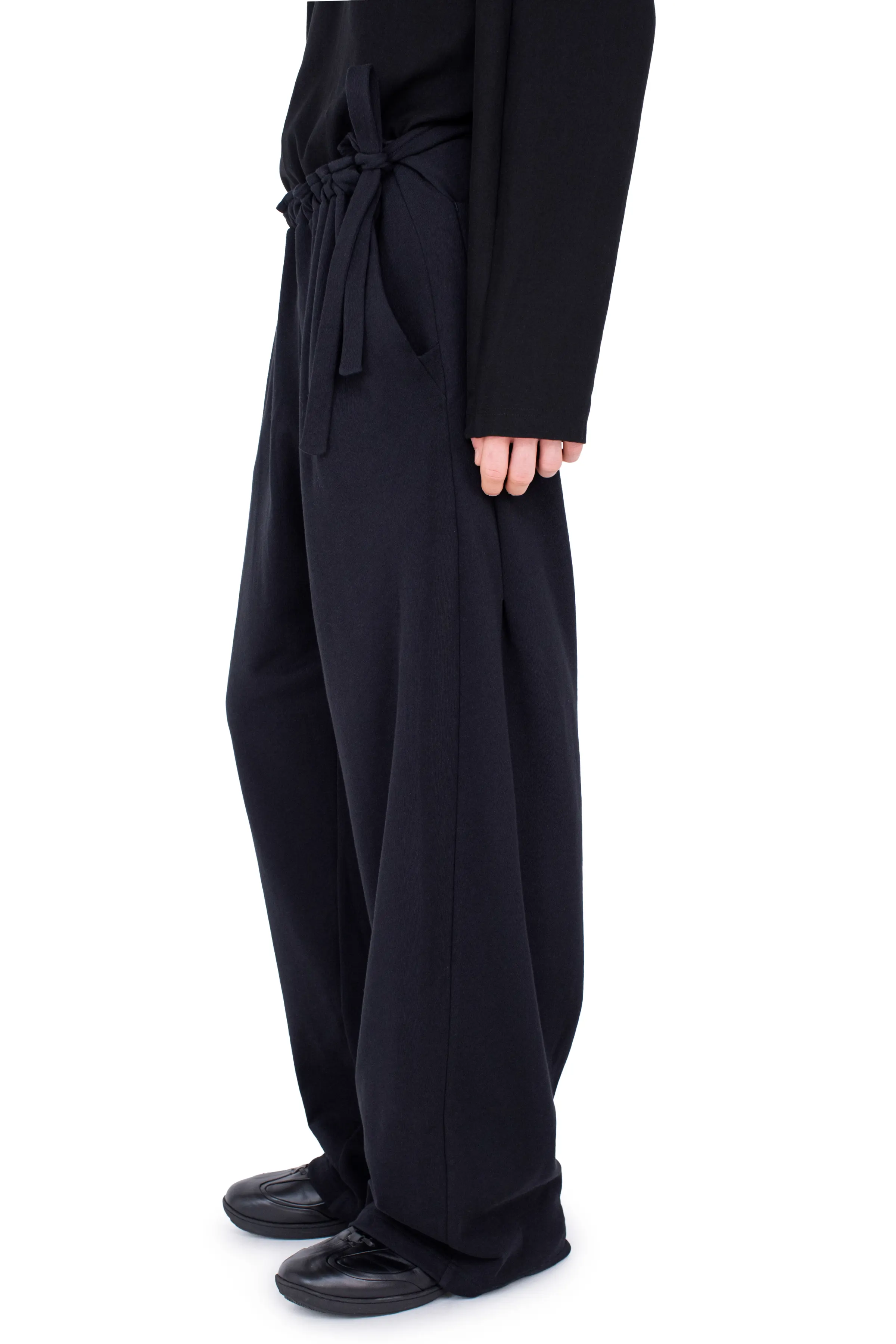 KIKO KOSTADINOV OSCAR WIDE TROUSERS - SMOOTH BLACK