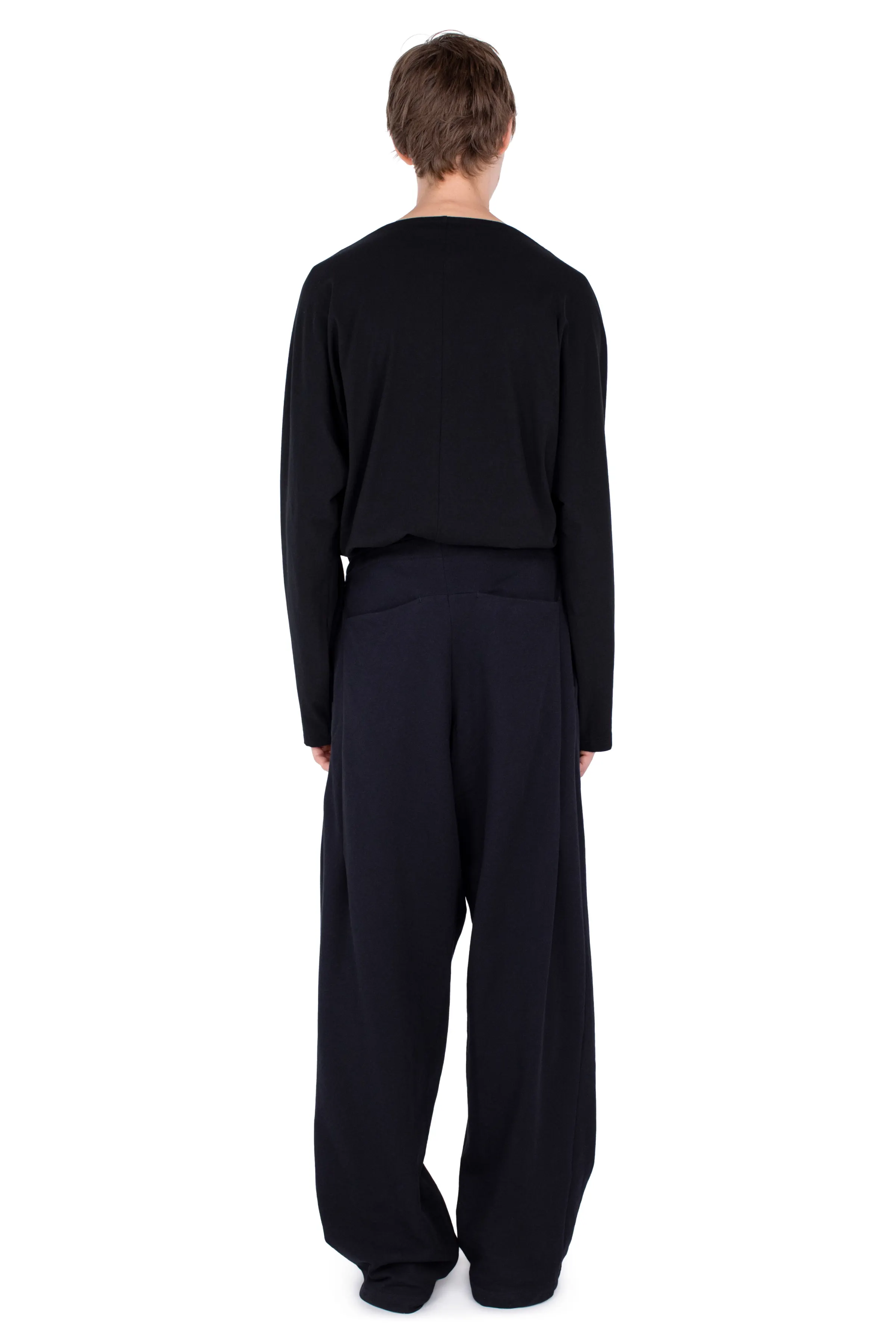 KIKO KOSTADINOV OSCAR WIDE TROUSERS - SMOOTH BLACK