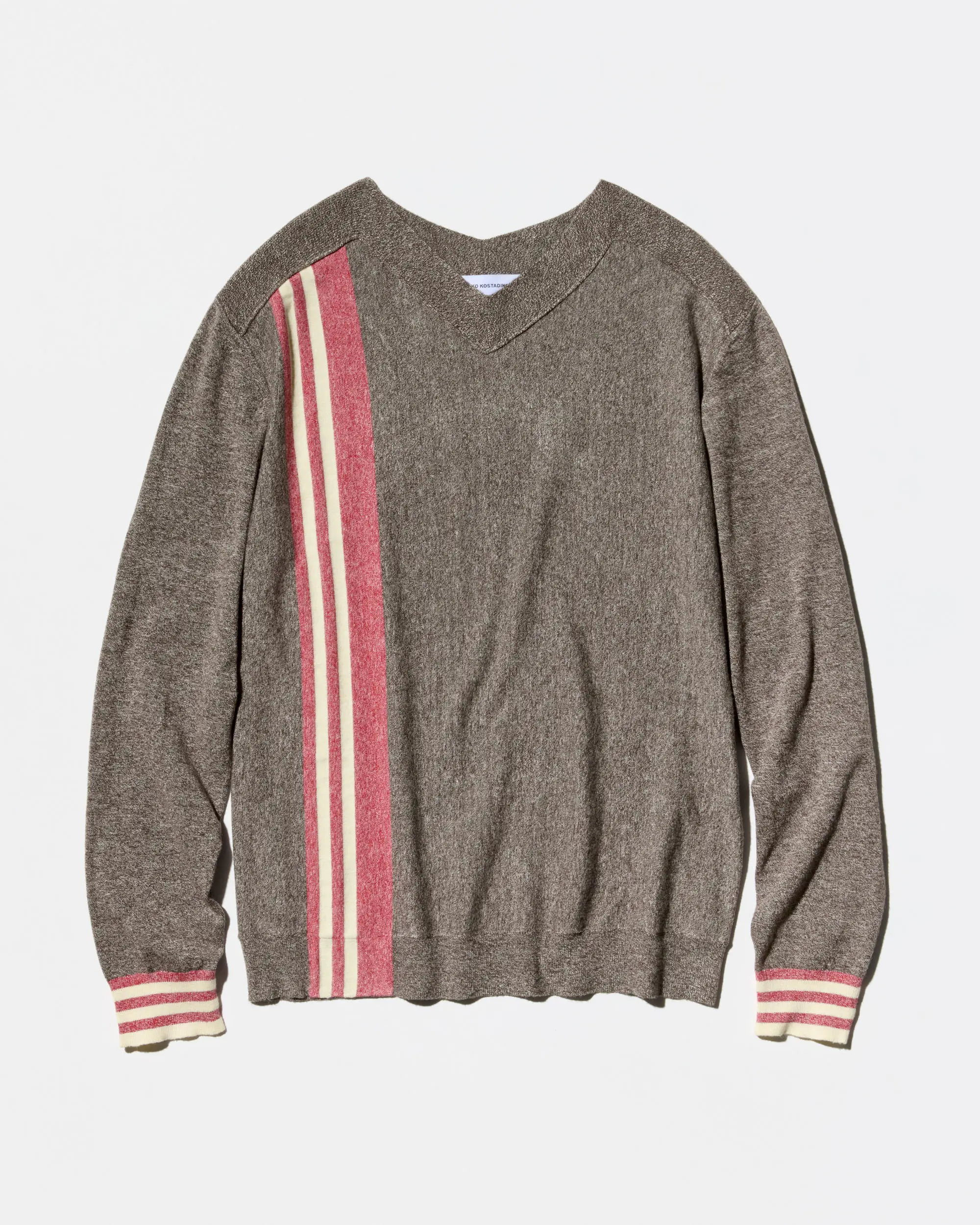 KIKO KOSTADINOV OSTRO JUMPER - BROWN MELANGE / RED / CREAM