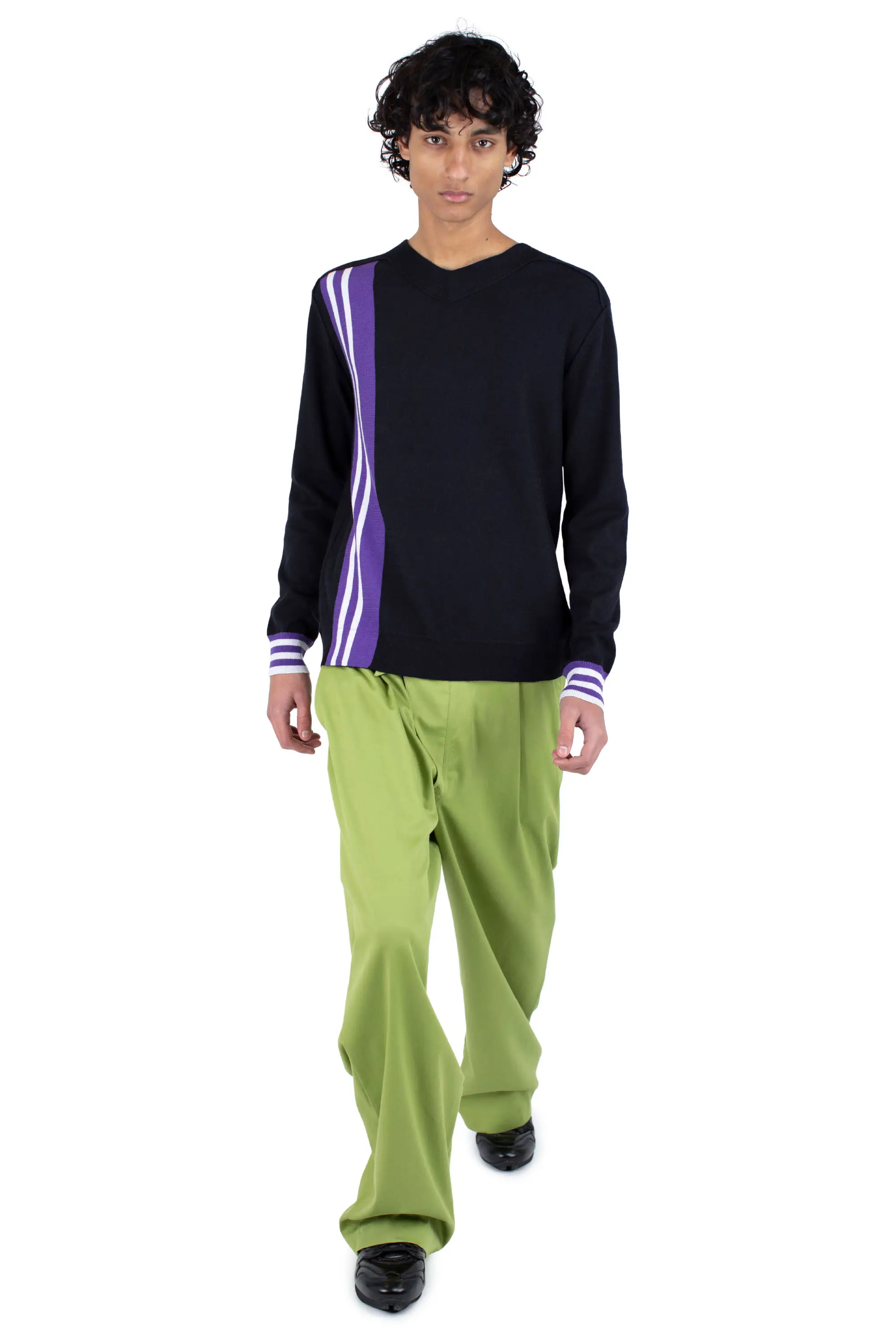 KIKO KOSTADINOV OSTRO JUMPER - DEEP BLACK / PURPLE / BLUE