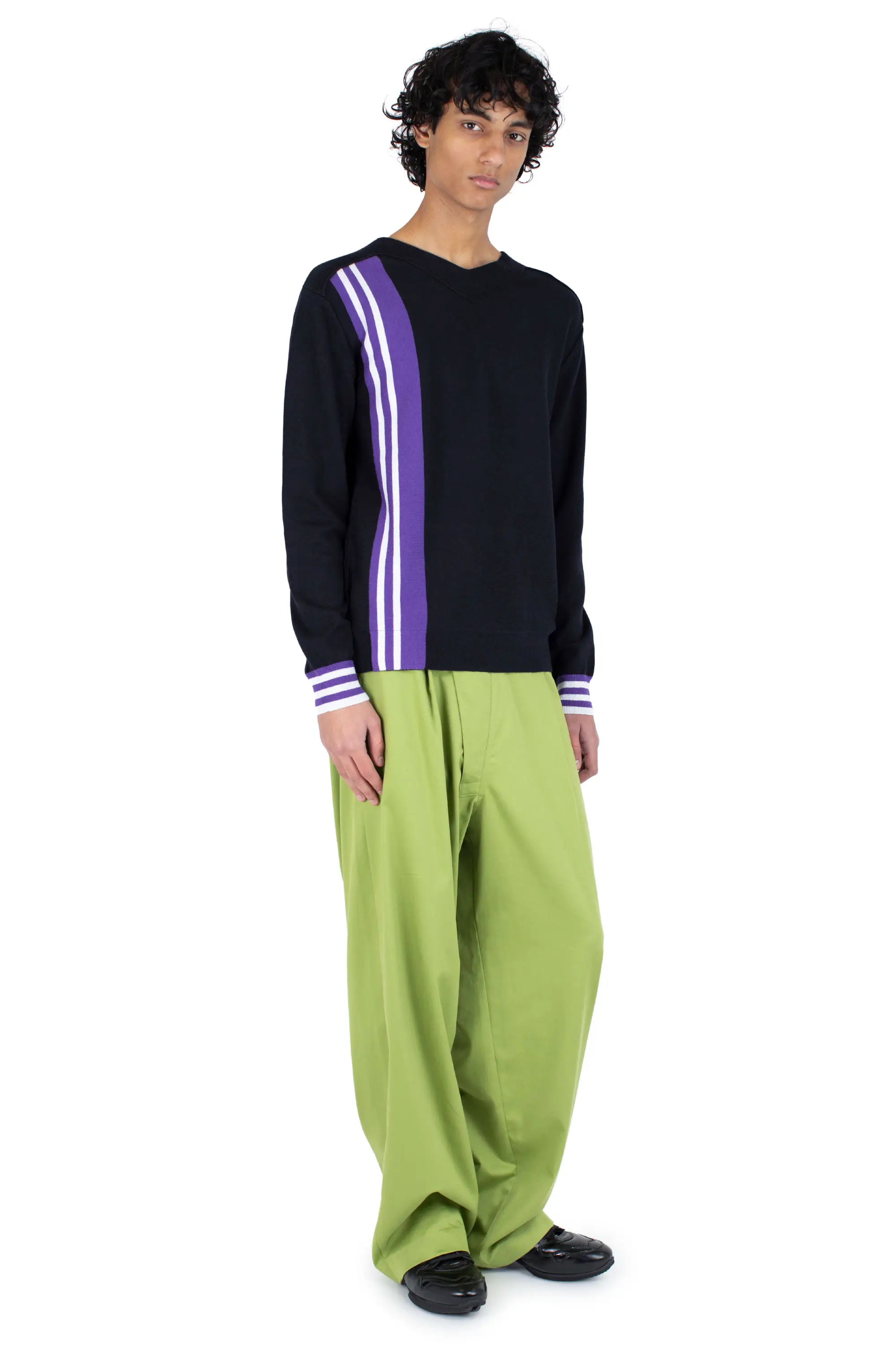 KIKO KOSTADINOV OSTRO JUMPER - DEEP BLACK / PURPLE / BLUE