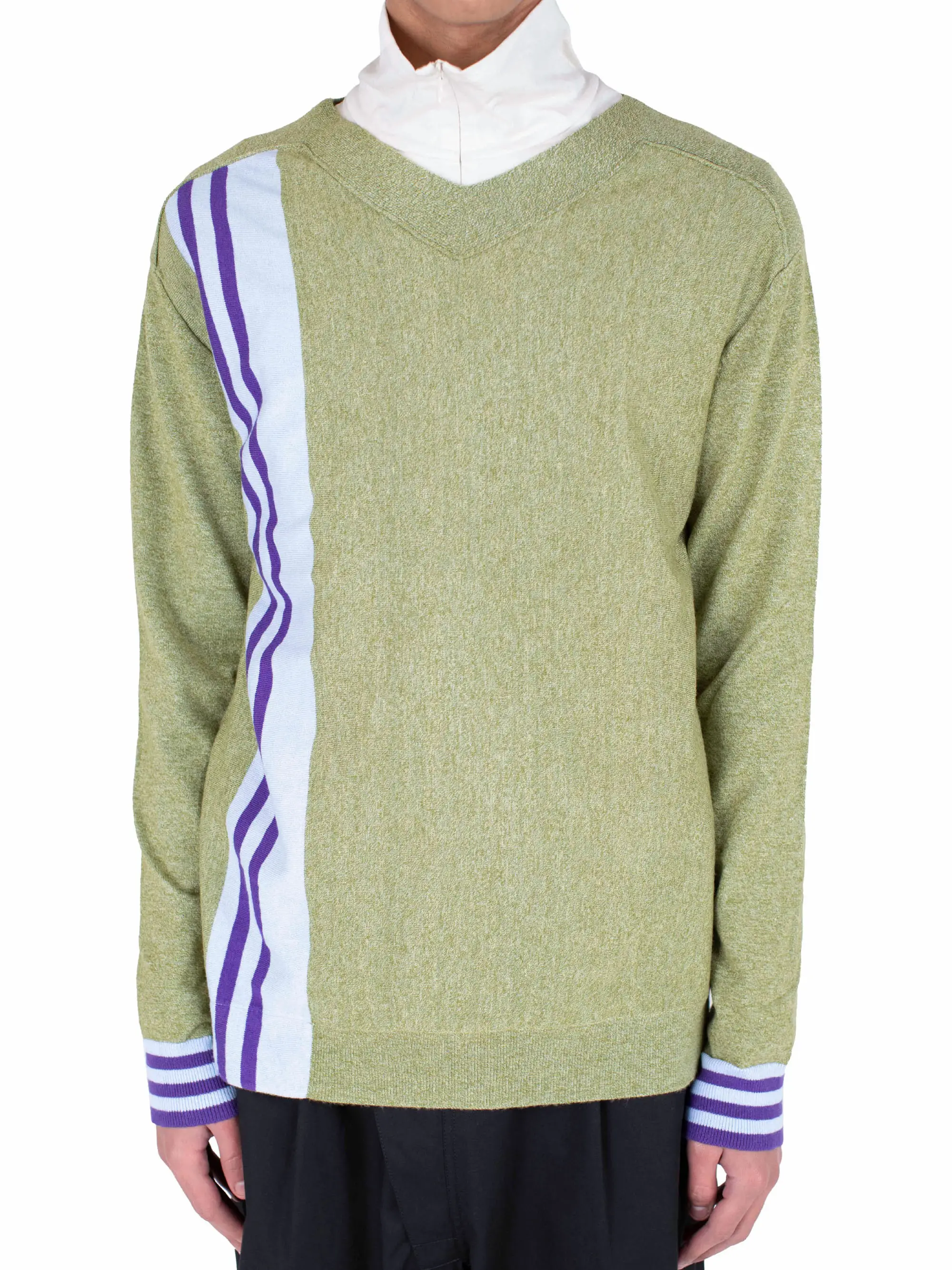 KIKO KOSTADINOV OSTRO JUMPER - GREEN MELANGE / BLUE / PURPLE