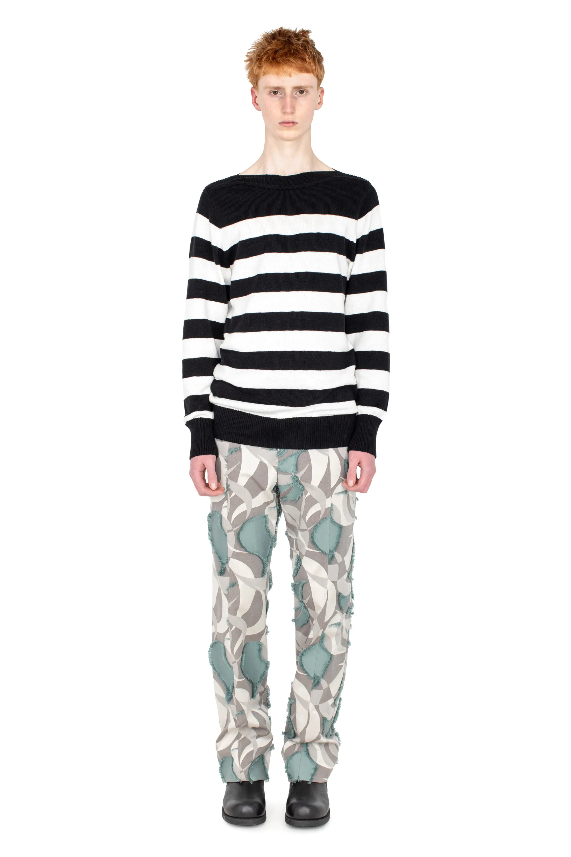 KIKO KOSTADINOV OTAK PULLOVER - BLACK & WHITE