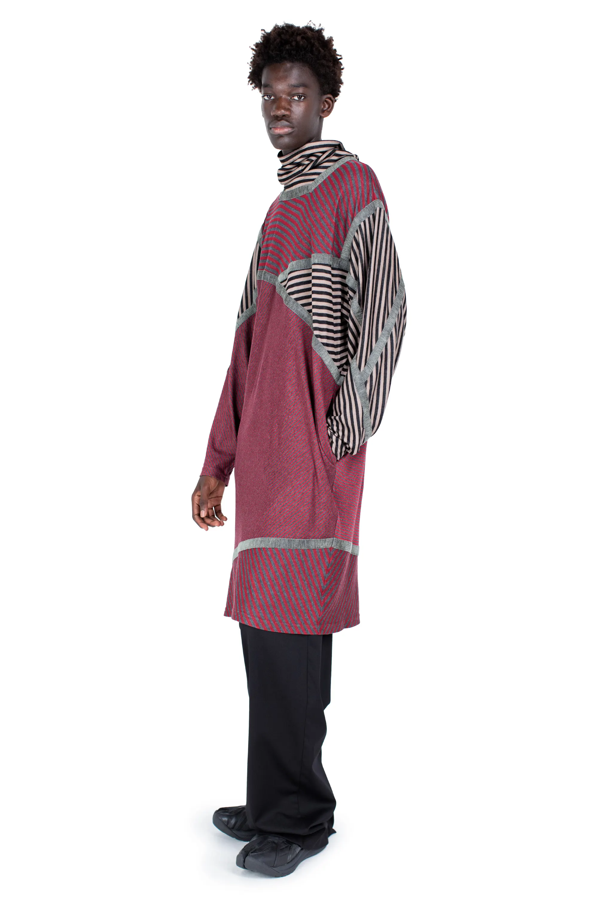 RADAY JERSEY TUNIC - GREY & RED – KIKO KOSTADINOV