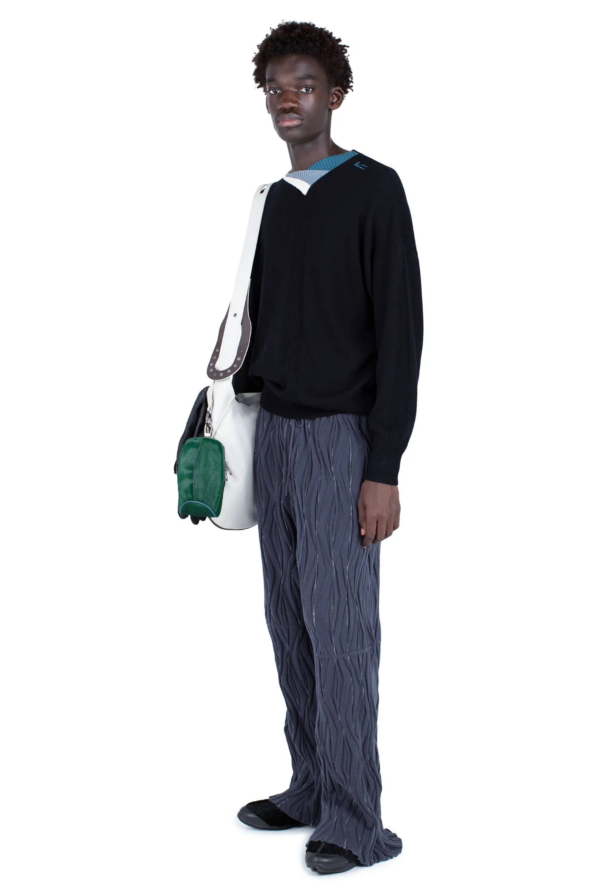 KIKO KOSTADINOV RADAY KNIT TROUSER - GREY/L GREY SWIRL