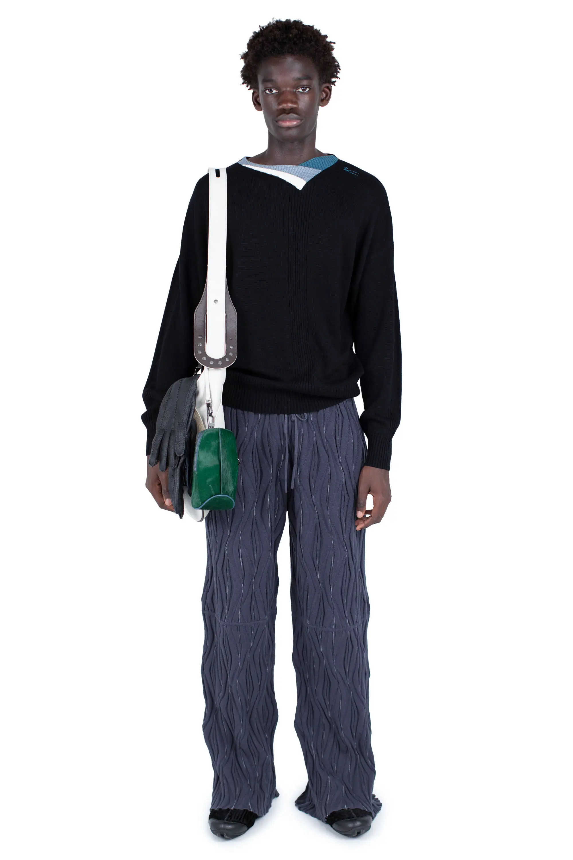 KIKO KOSTADINOV RADAY KNIT TROUSER - GREY/L GREY SWIRL