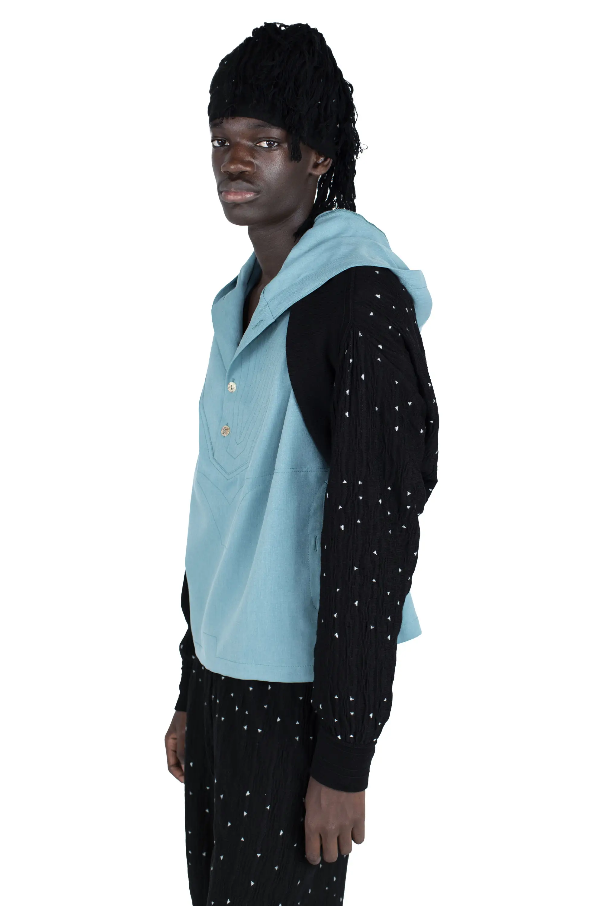 KIKO KOSTADINOV RADAY KNITTED BOLERO - NIGHT SKY