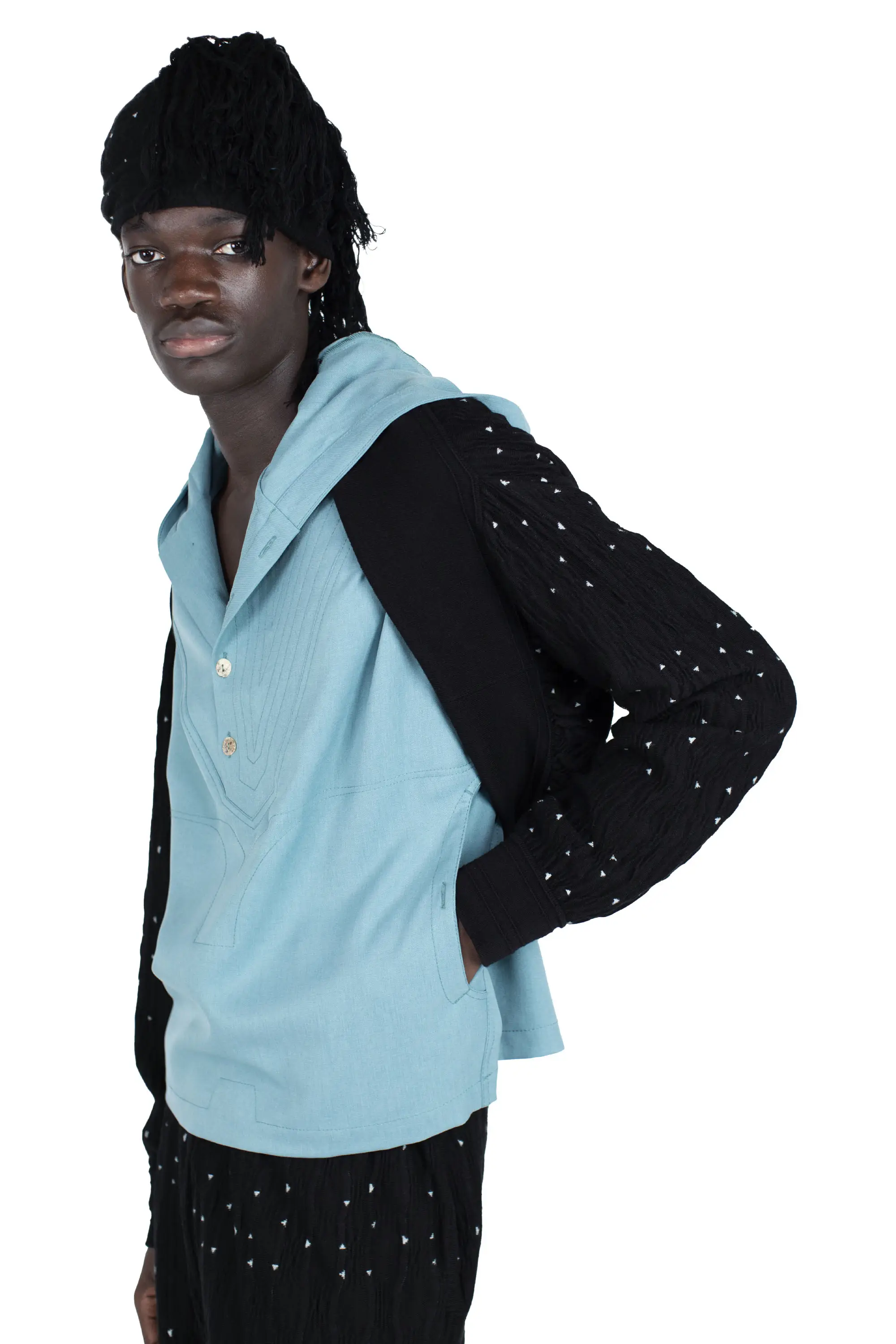 KIKO KOSTADINOV RADAY KNITTED BOLERO - NIGHT SKY