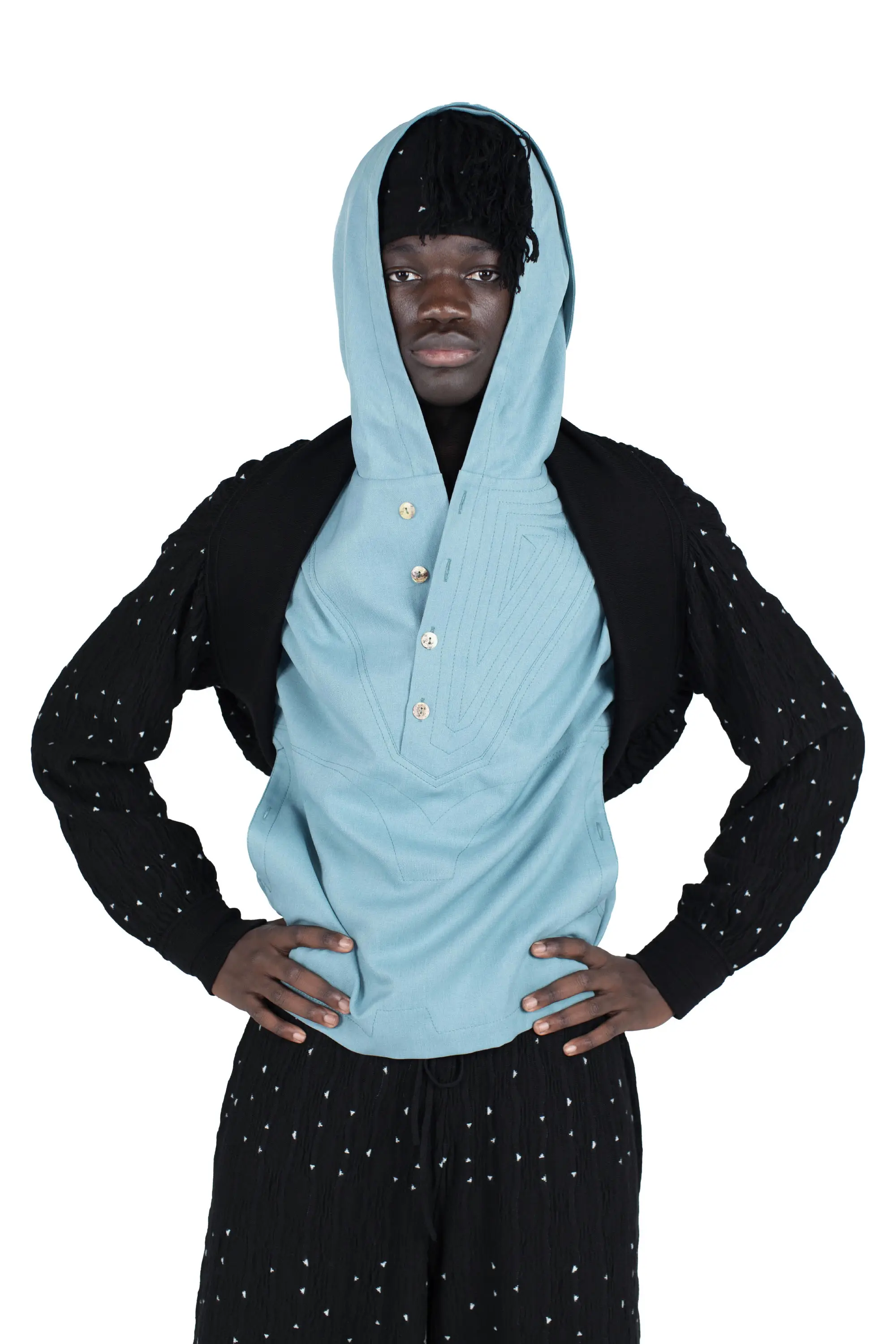 KIKO KOSTADINOV RADAY KNITTED BOLERO - NIGHT SKY